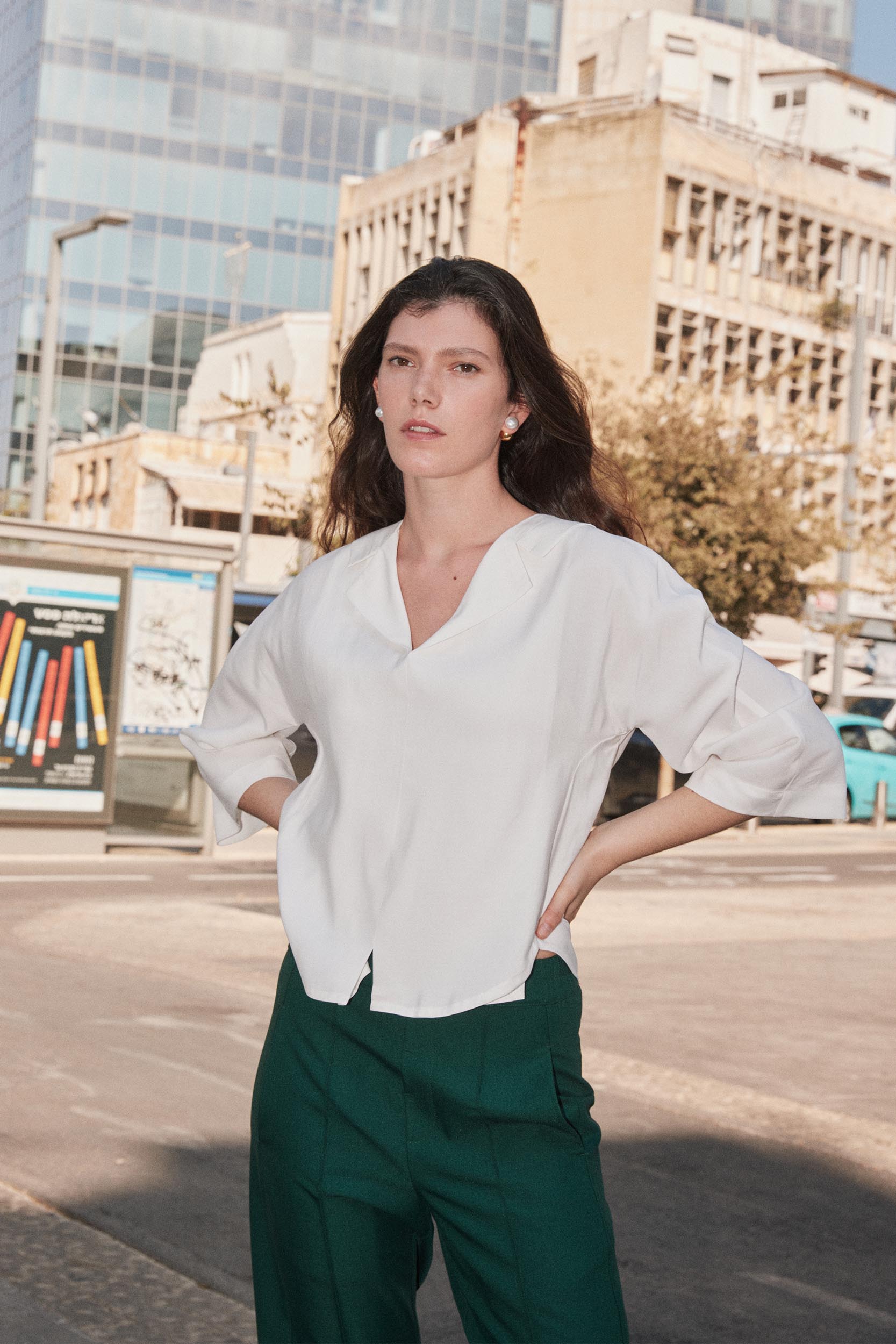 חולצת אלן שמנת