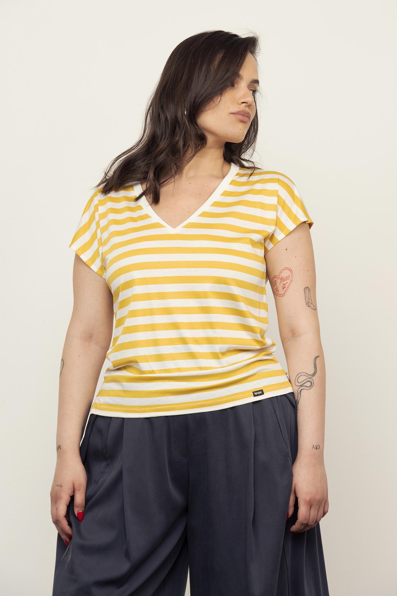 VICKY T-Shirt 2023 (L-XXL) -  white\ yellow
