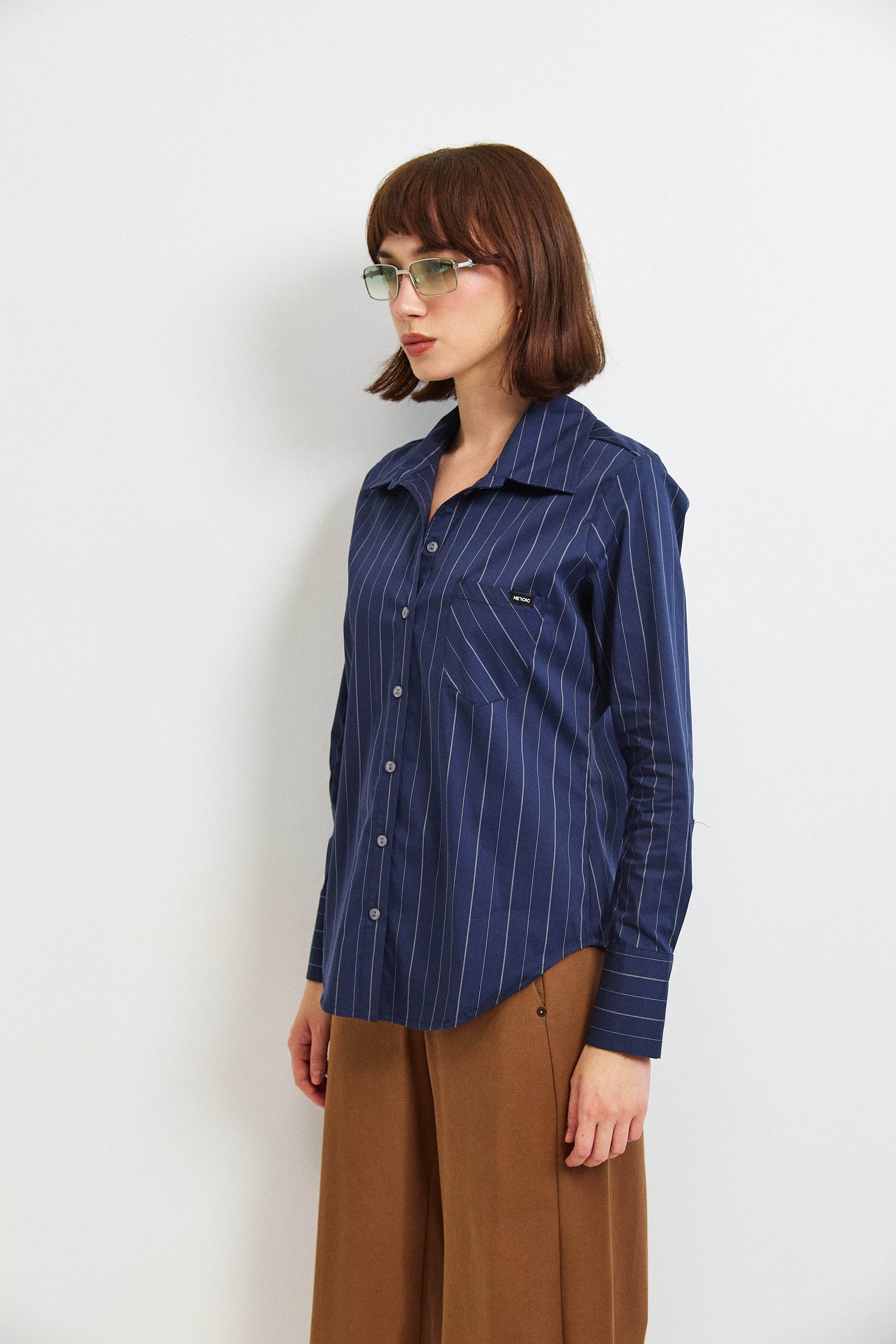 חולצת קאי פסים נייבי