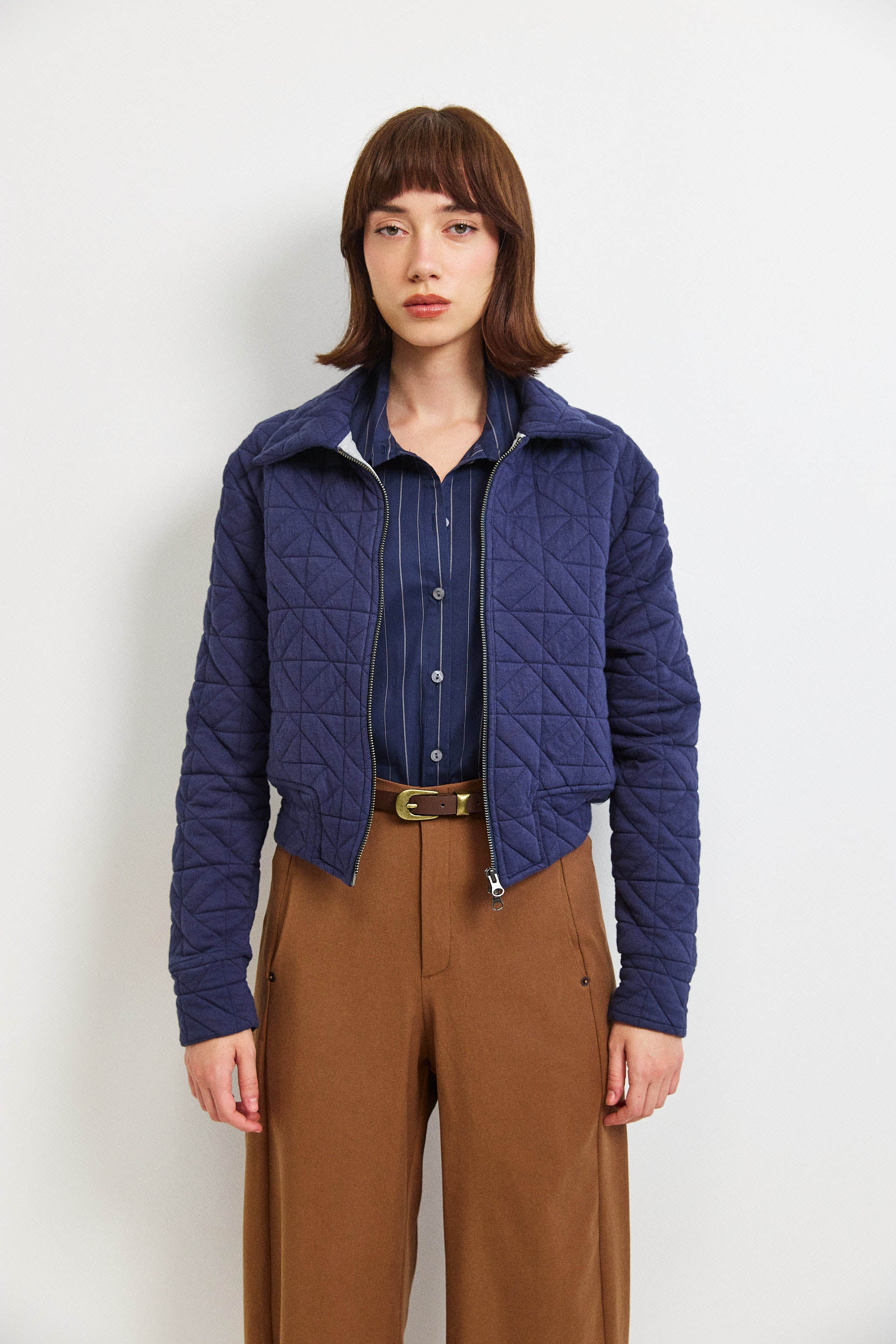 ג'קט קנדי קצר נייבי