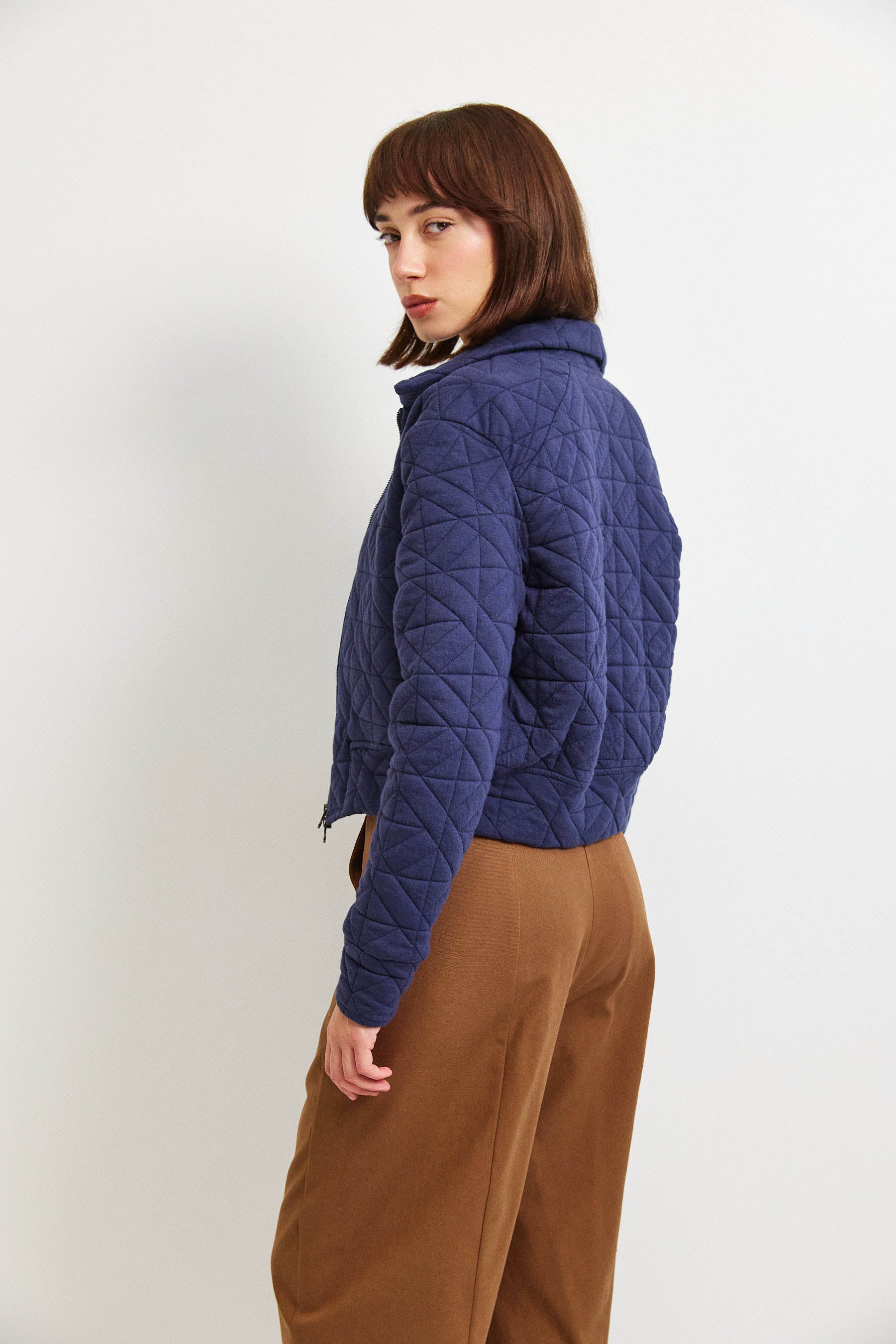 ג'קט קנדי קצר נייבי