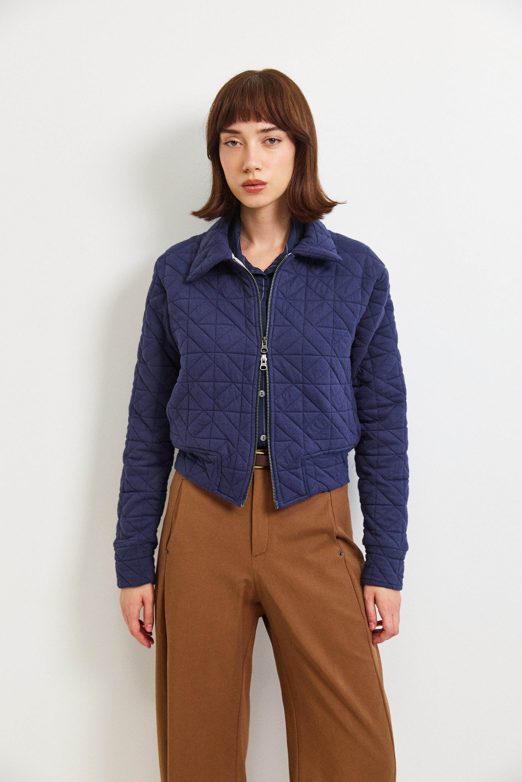 ג'קט קנדי קצר נייבי