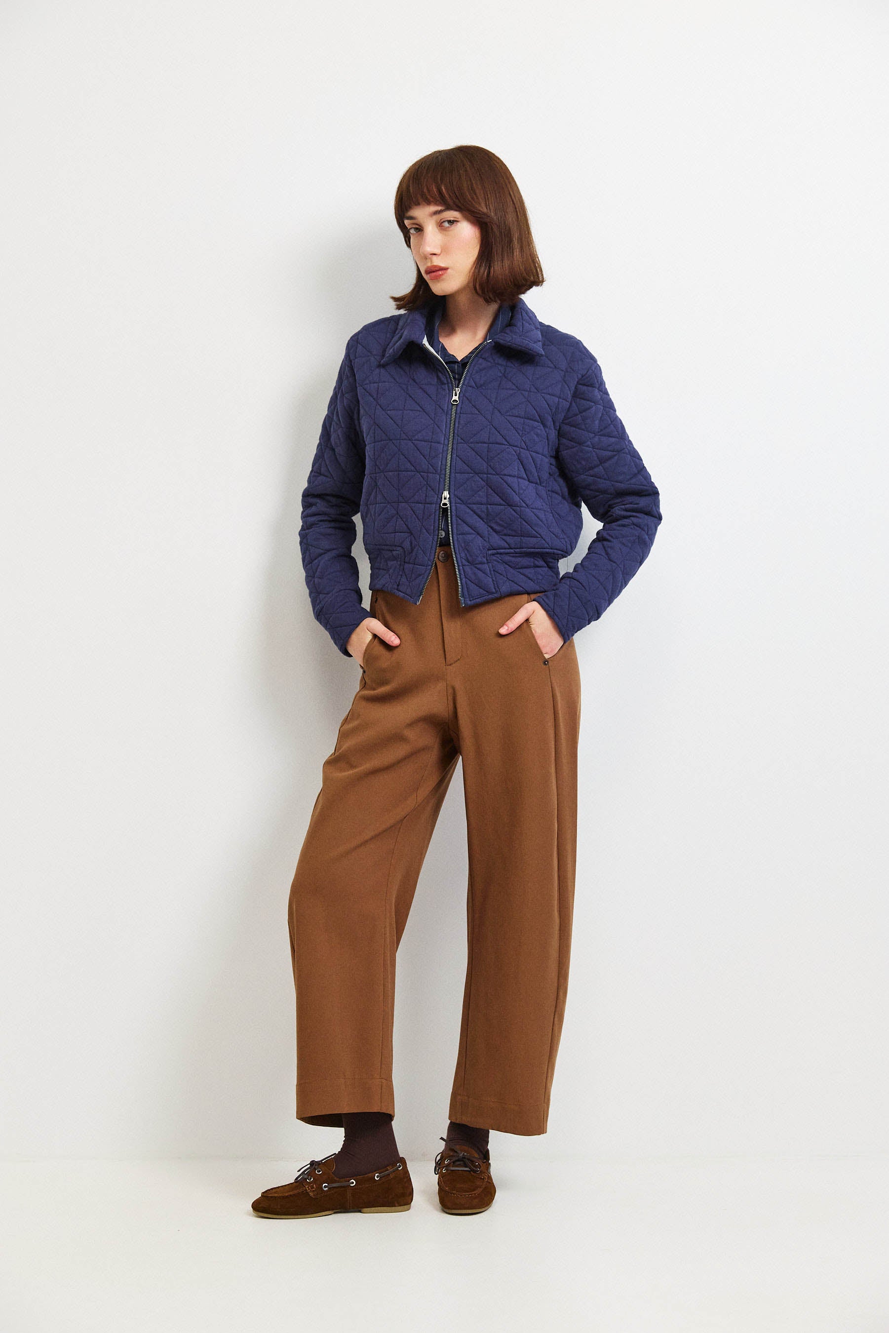 ג'קט קנדי קצר נייבי