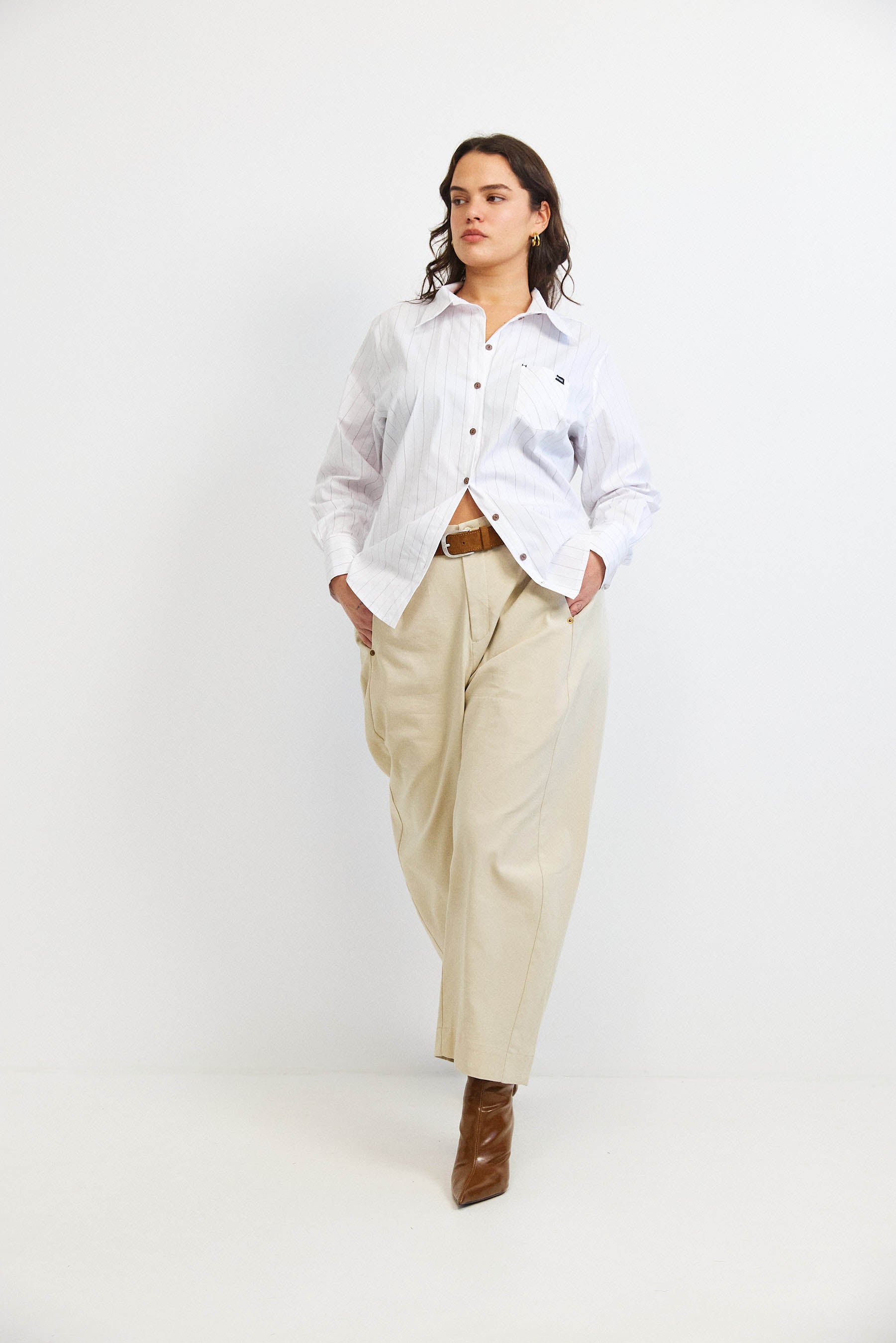 חולצת קאי פסים לבן