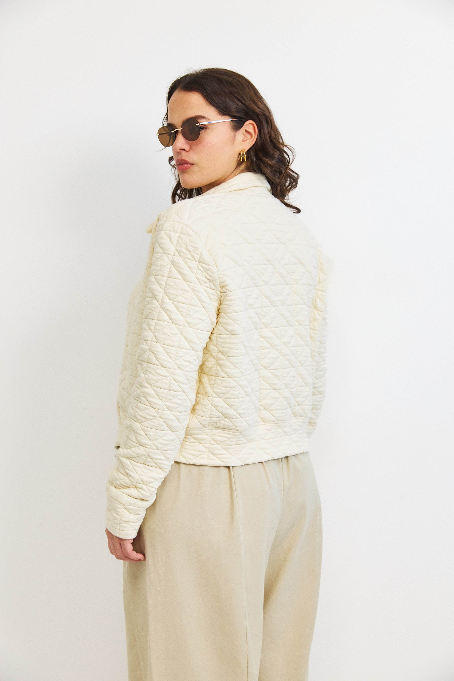 ג'קט קנדי קצר קרם