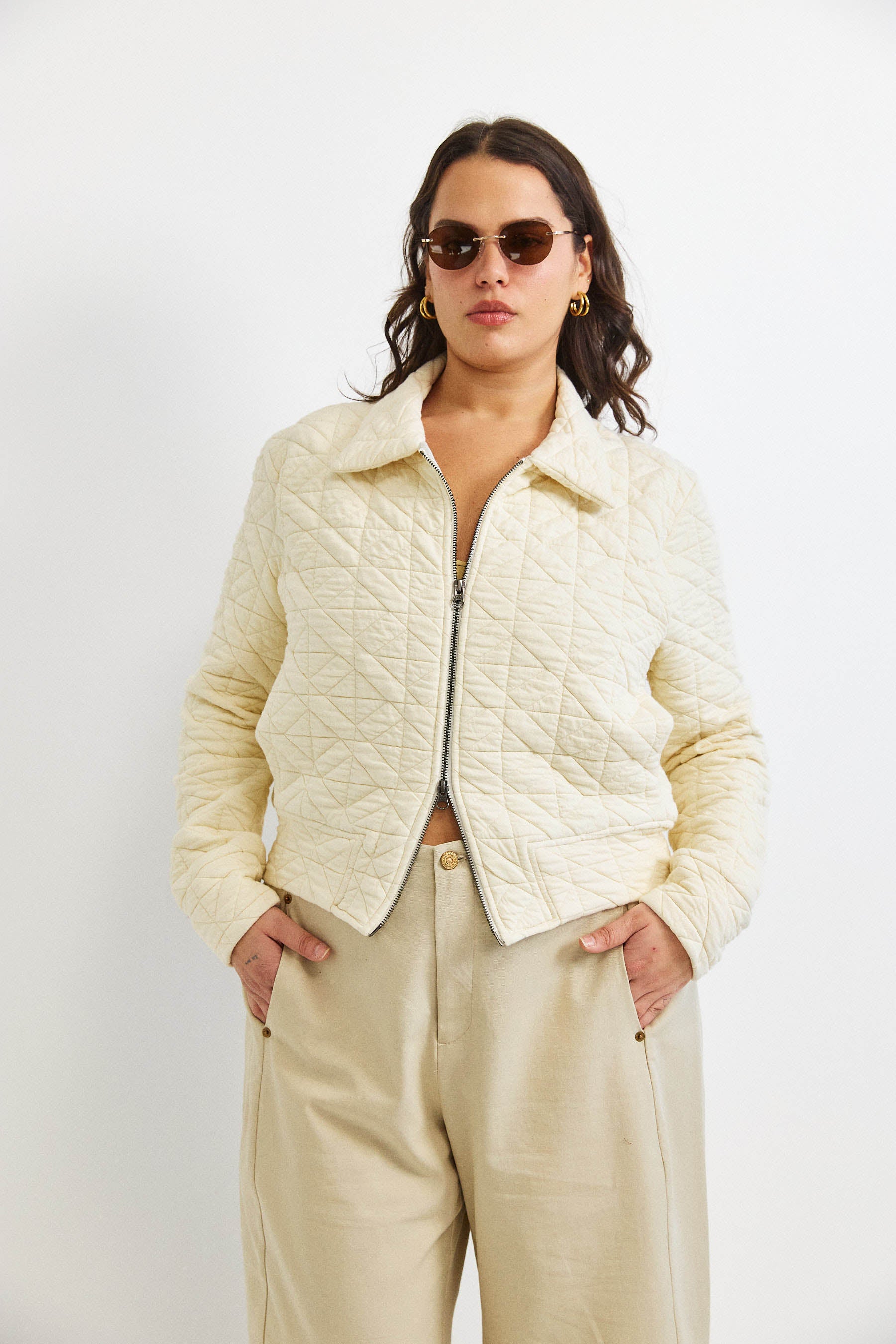 ג'קט קנדי קצר קרם