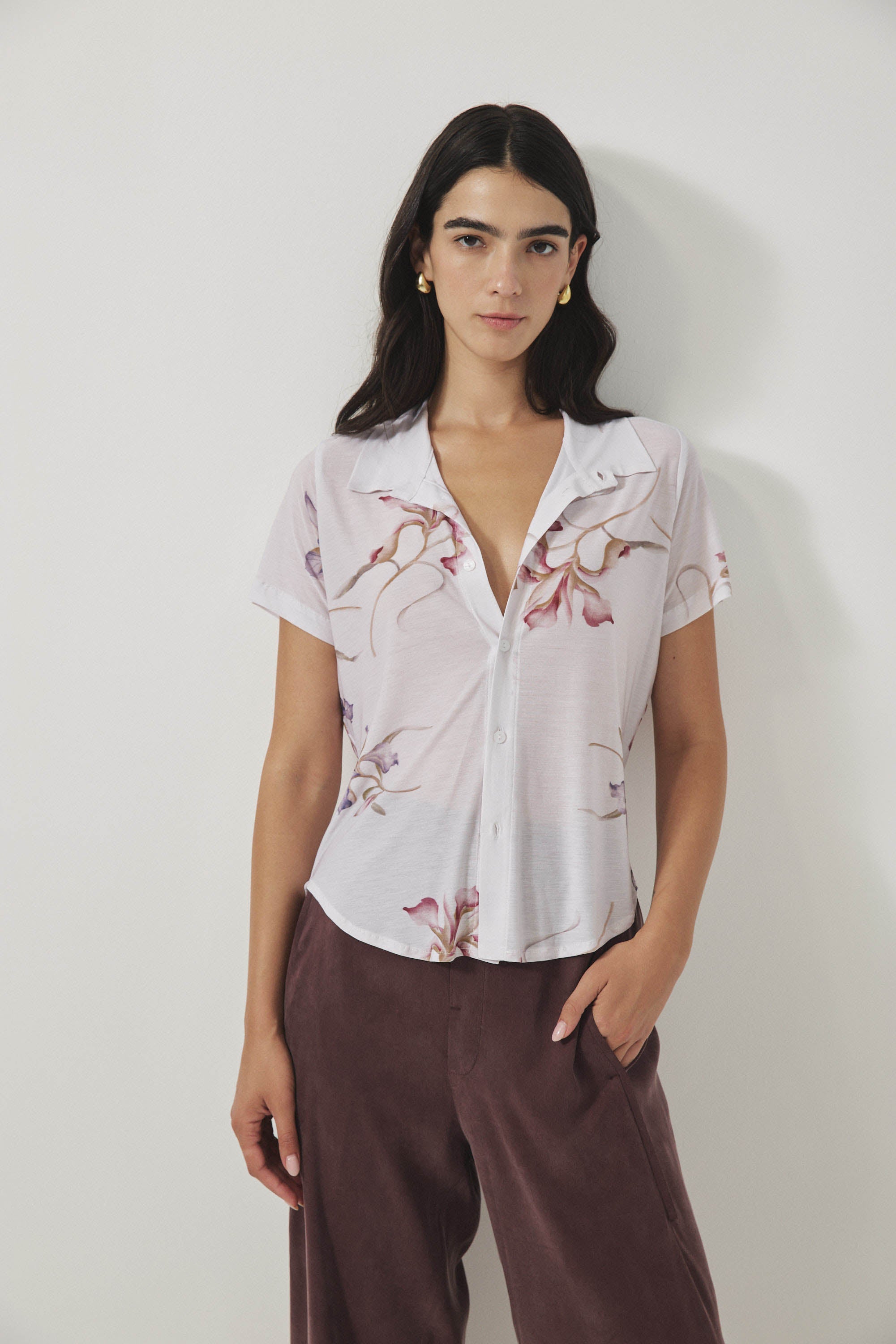 חולצת פָה פרחוני