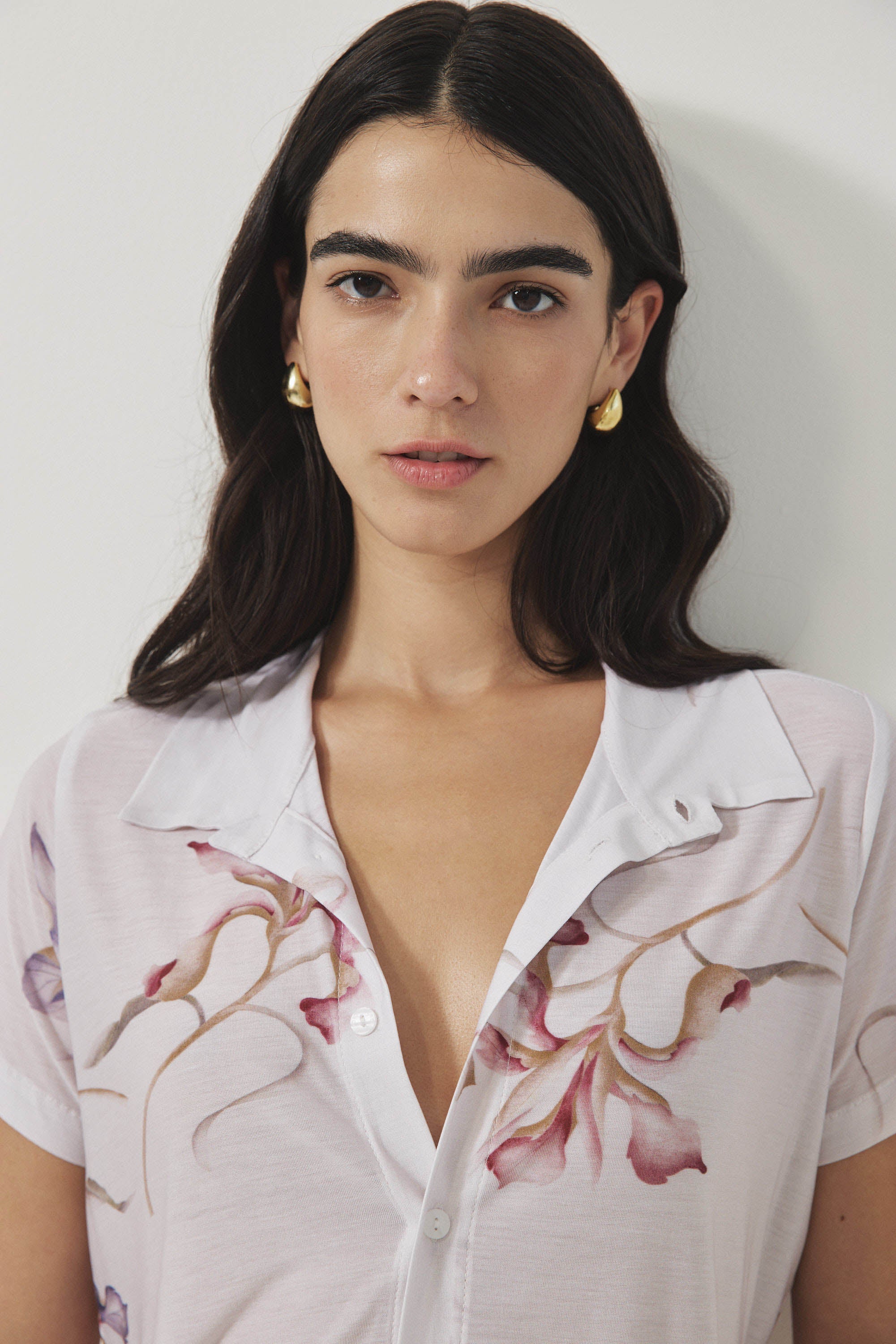 חולצת פָה פרחוני