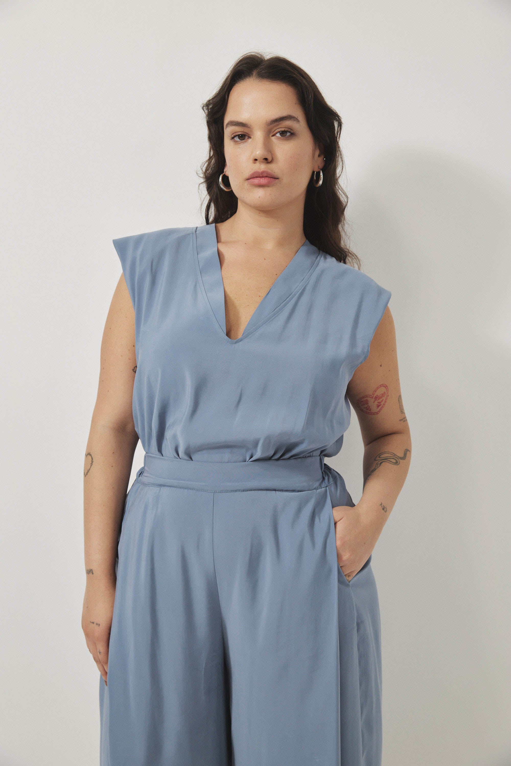 אוברול רית׳ם תכלת