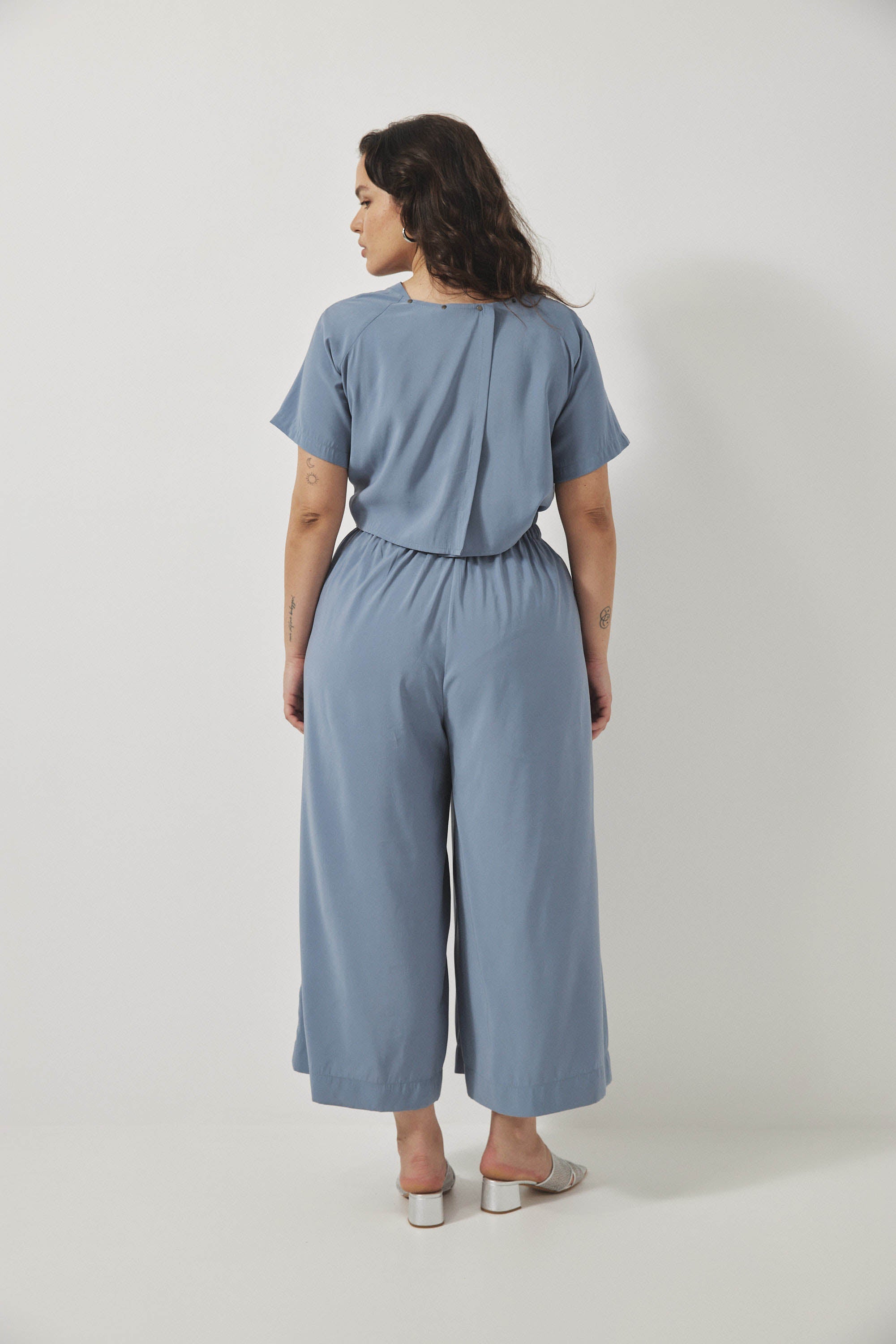 אוברול רית׳ם שרוול קצר תכלת