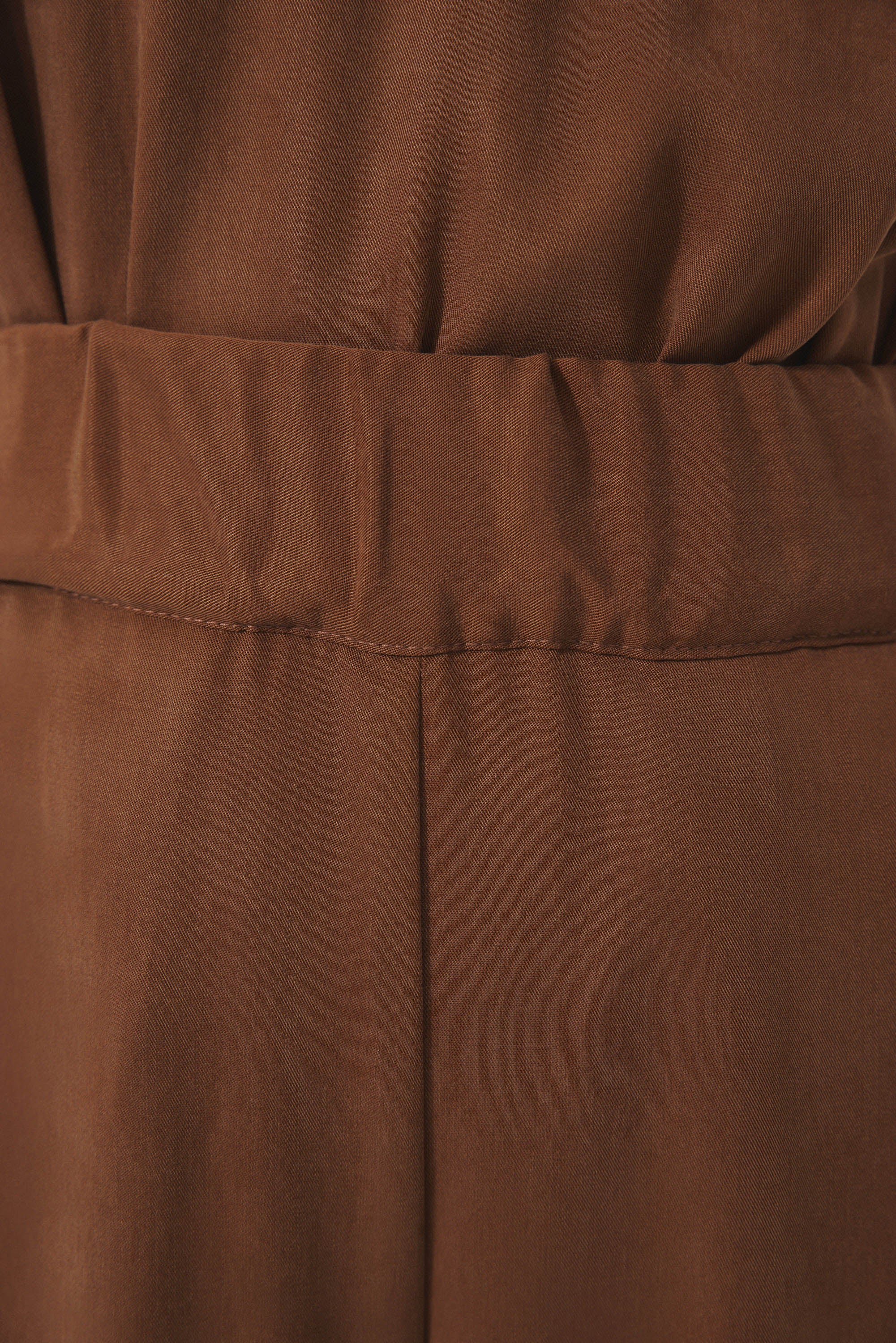 אוברול רית׳ם שרוול קצר קרמל