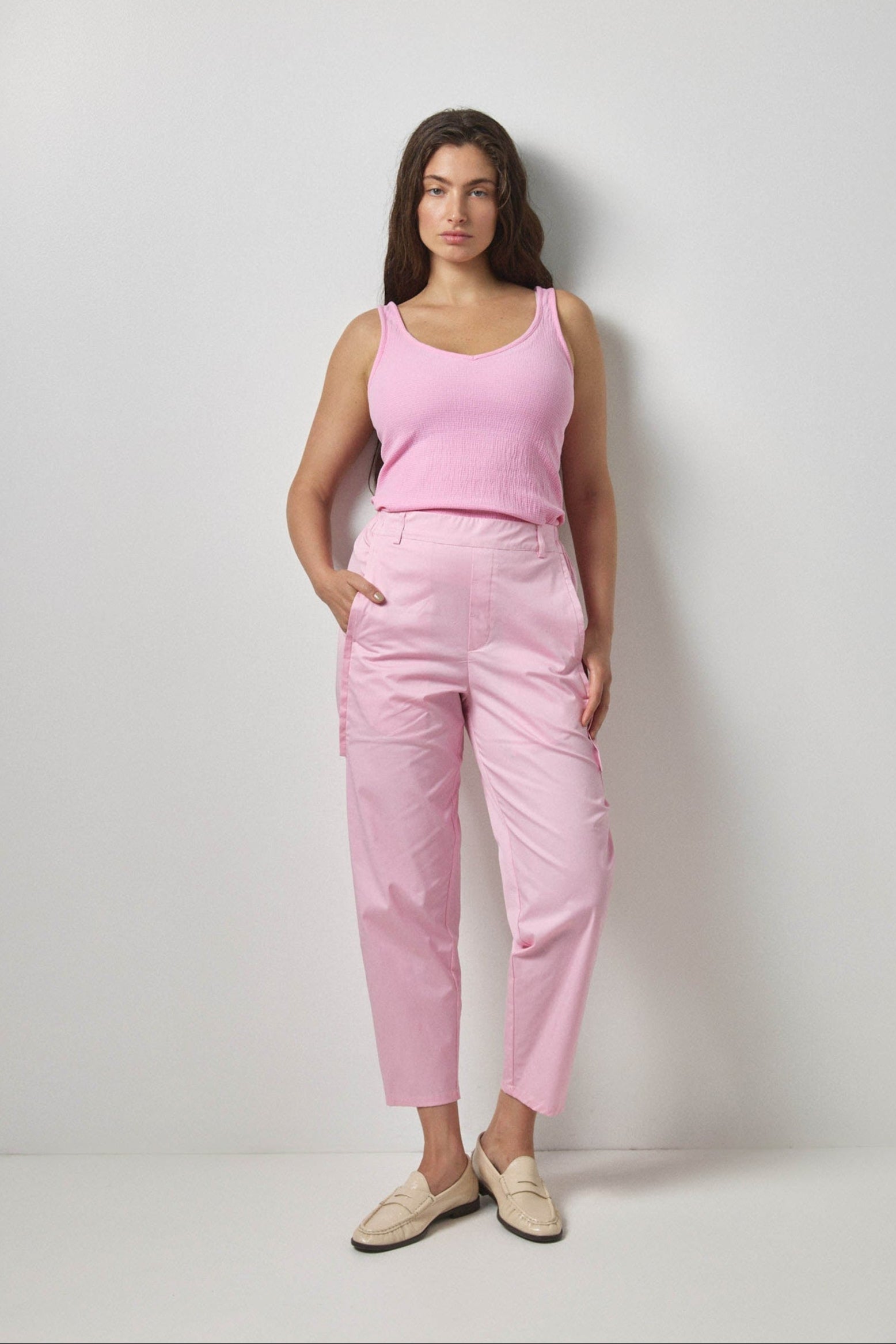 מכנסי מקס כותנה ורוד