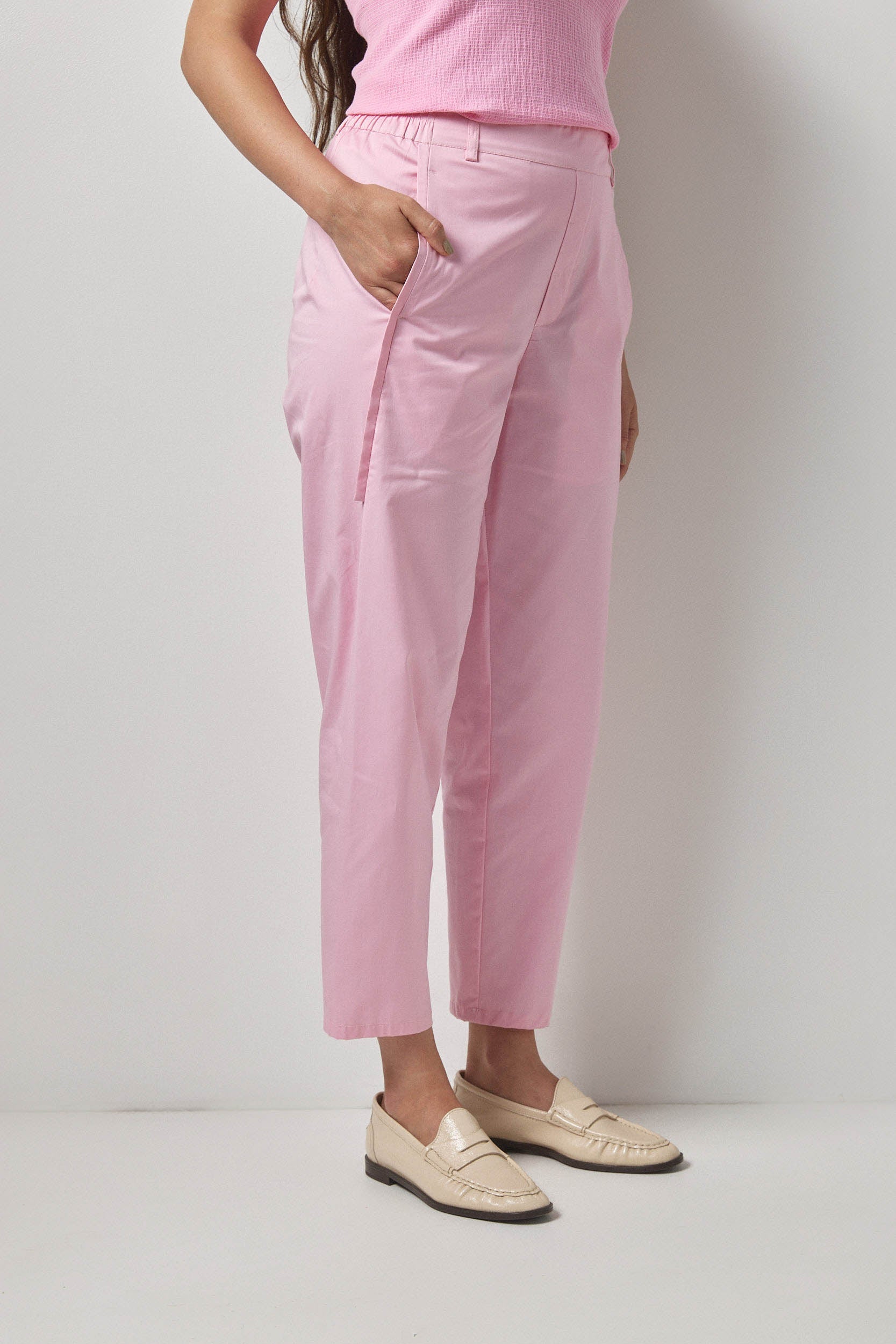 מכנסי מקס כותנה ורוד