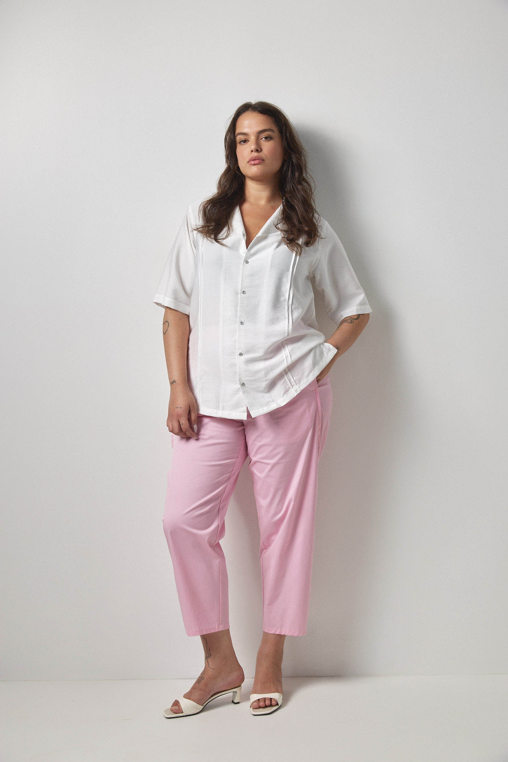 מכנסי מקס כותנה ורוד