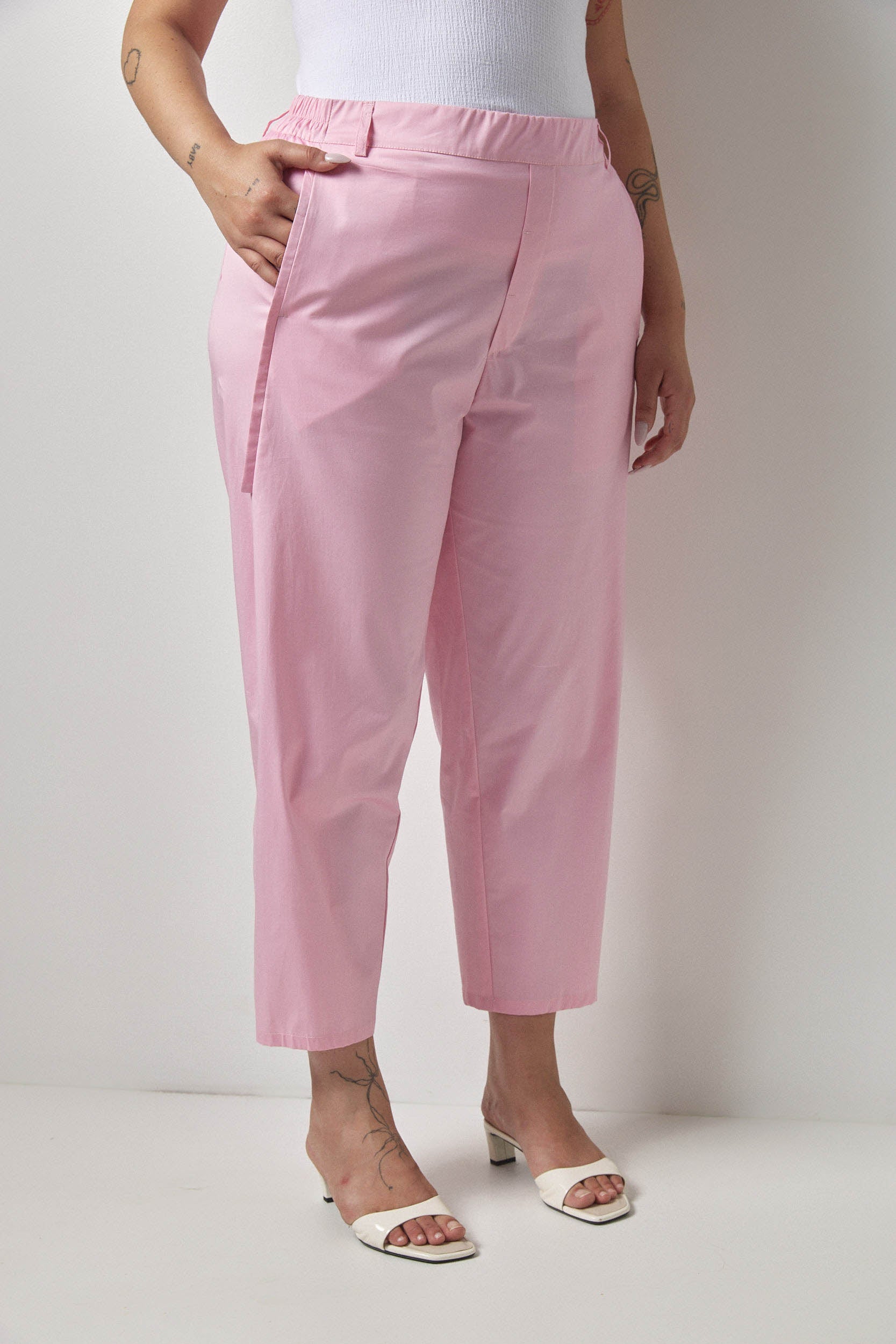 מכנסי מקס כותנה ורוד