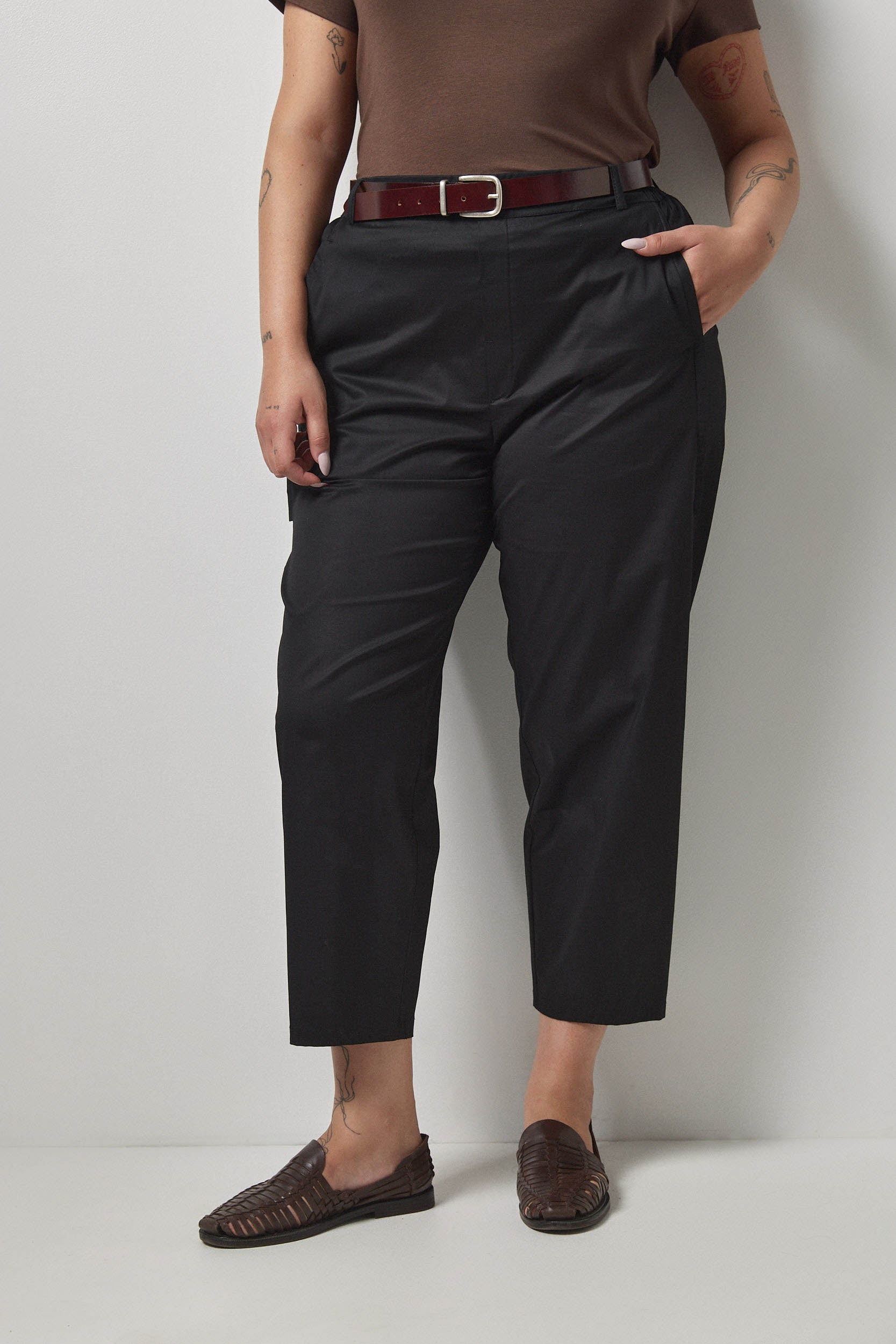 מכנסי מקס כותנה שחור