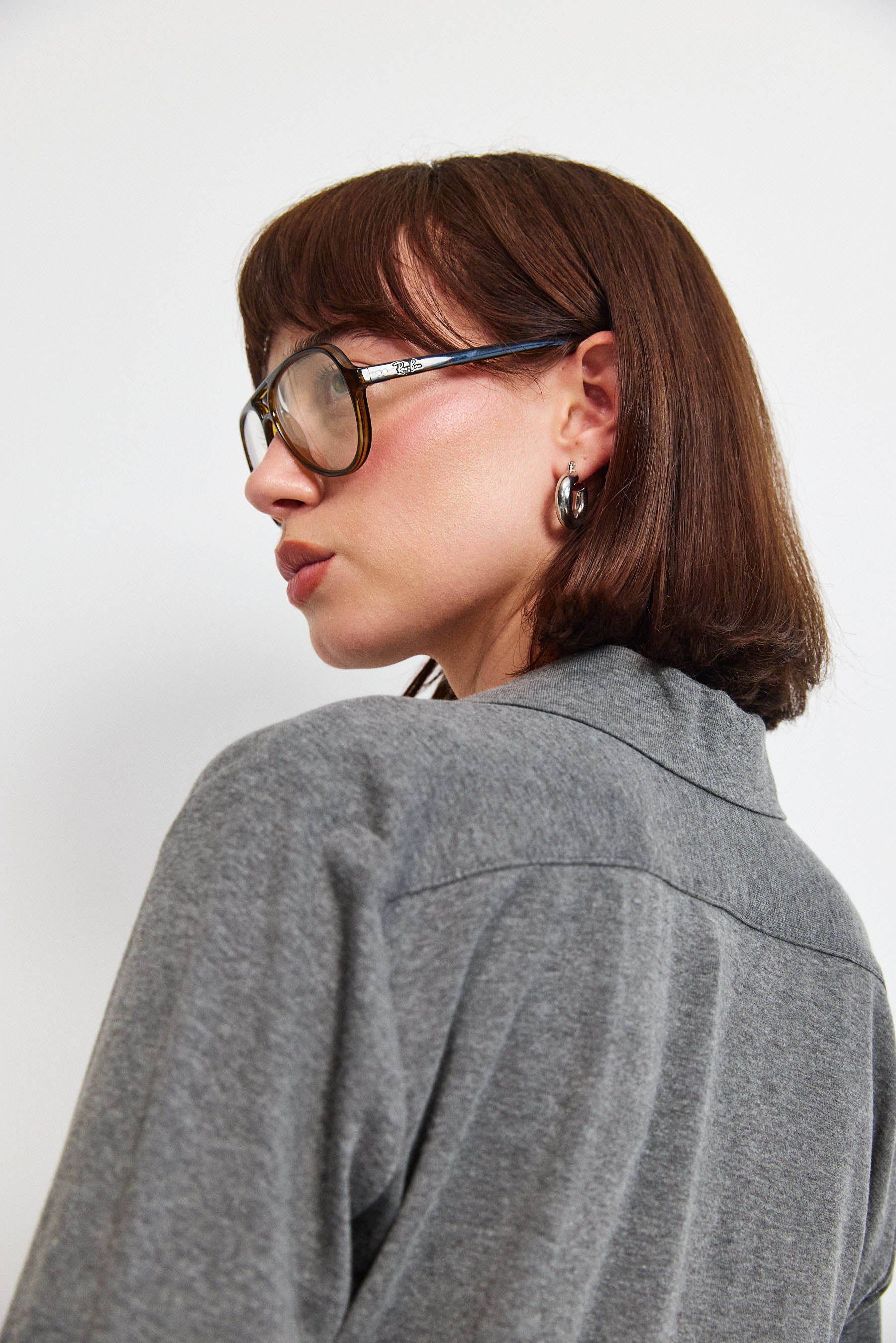 חולצת פָה סריג אפור מרנגו