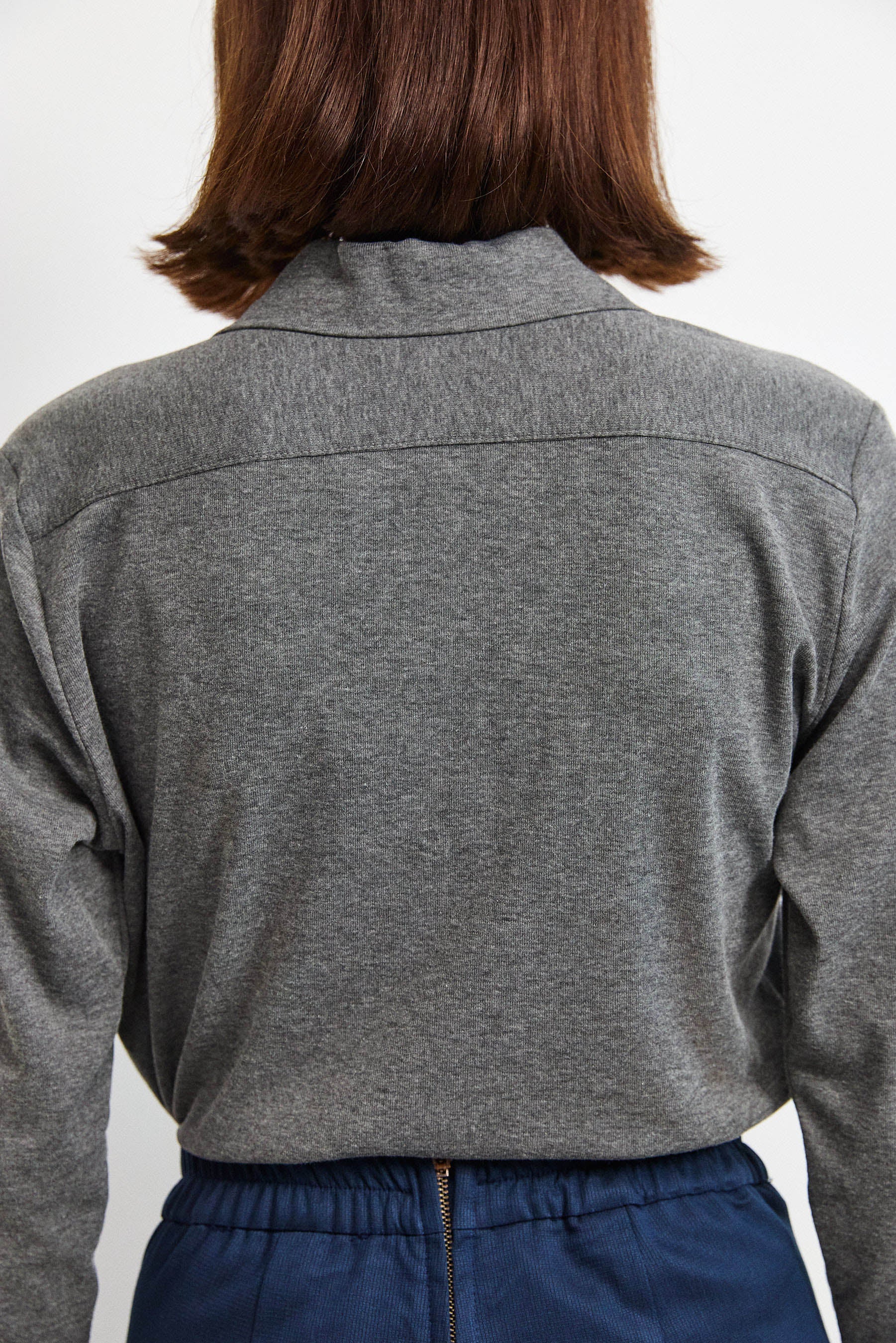 חולצת פָה סריג אפור מרנגו