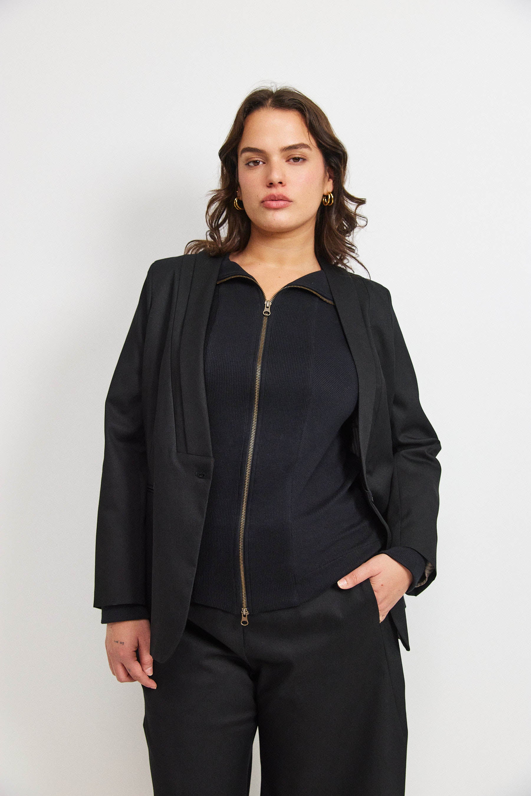 ג׳קט פולי טנסל שחור