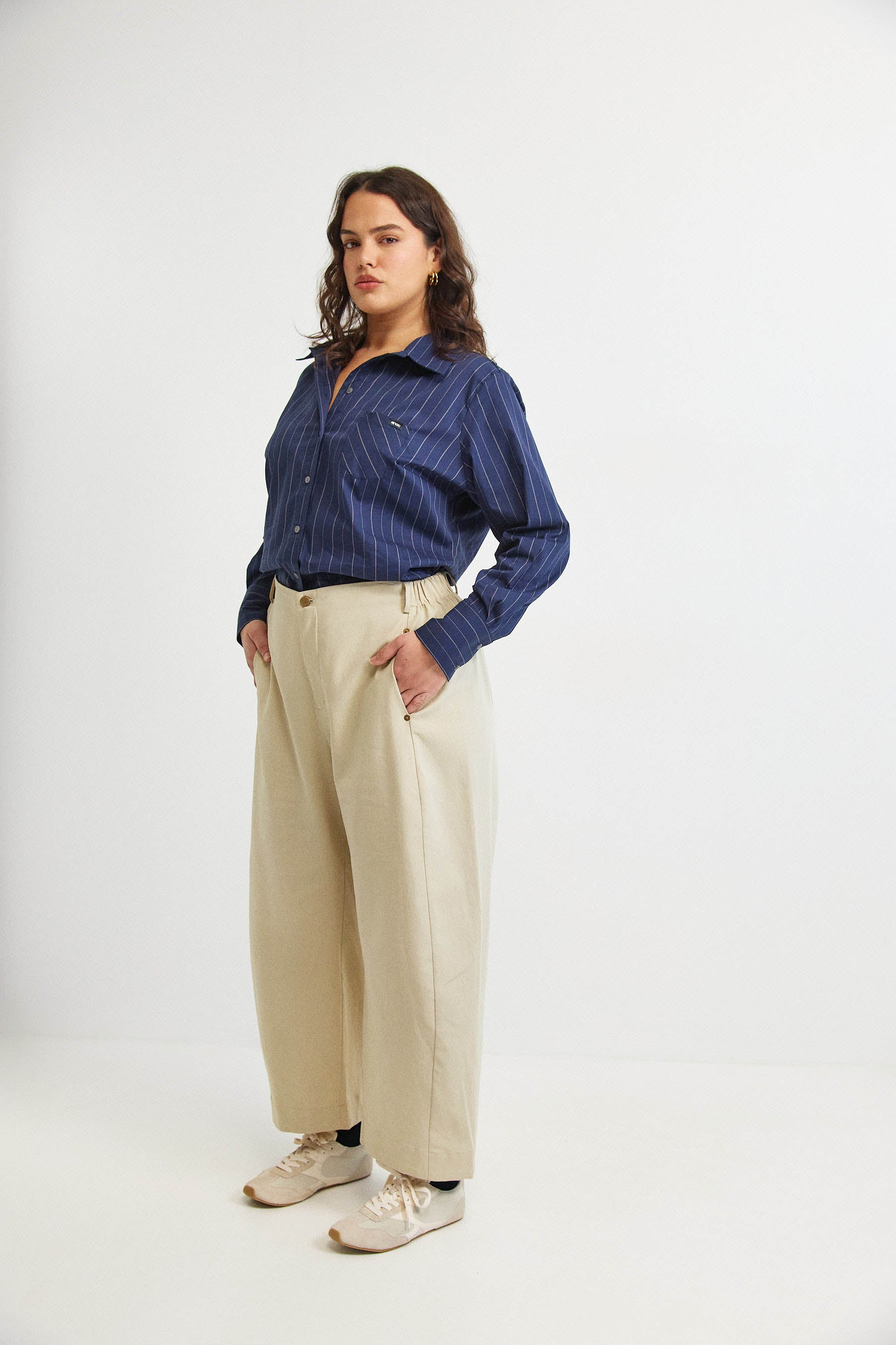 חולצת קאי פסים נייבי