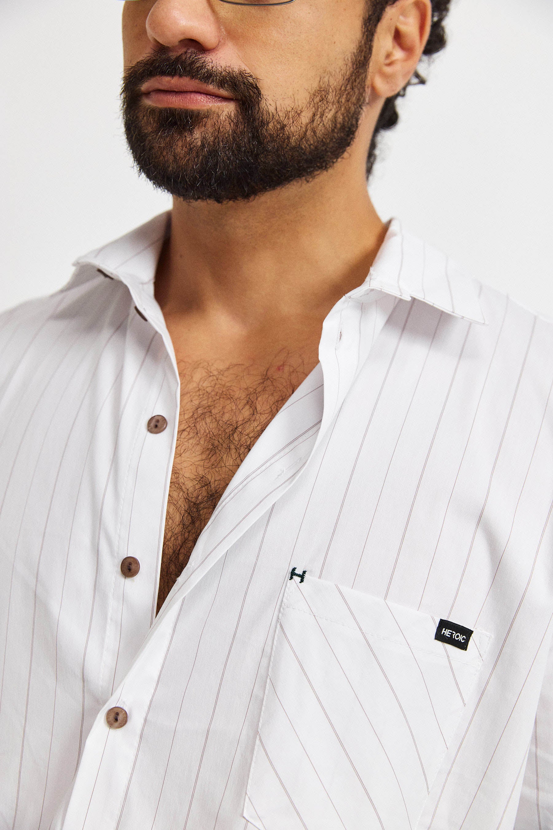 חולצת קאי גבר פסים לבן