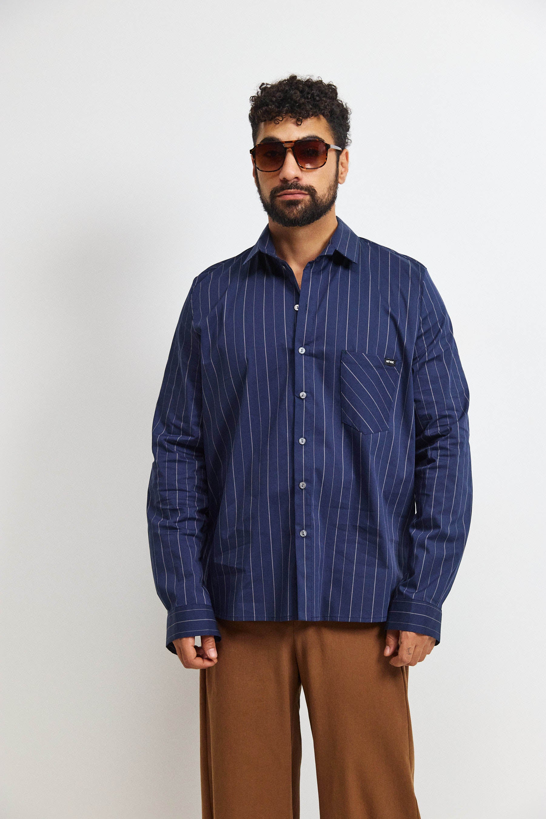 חולצת קאי גבר פסים נייבי