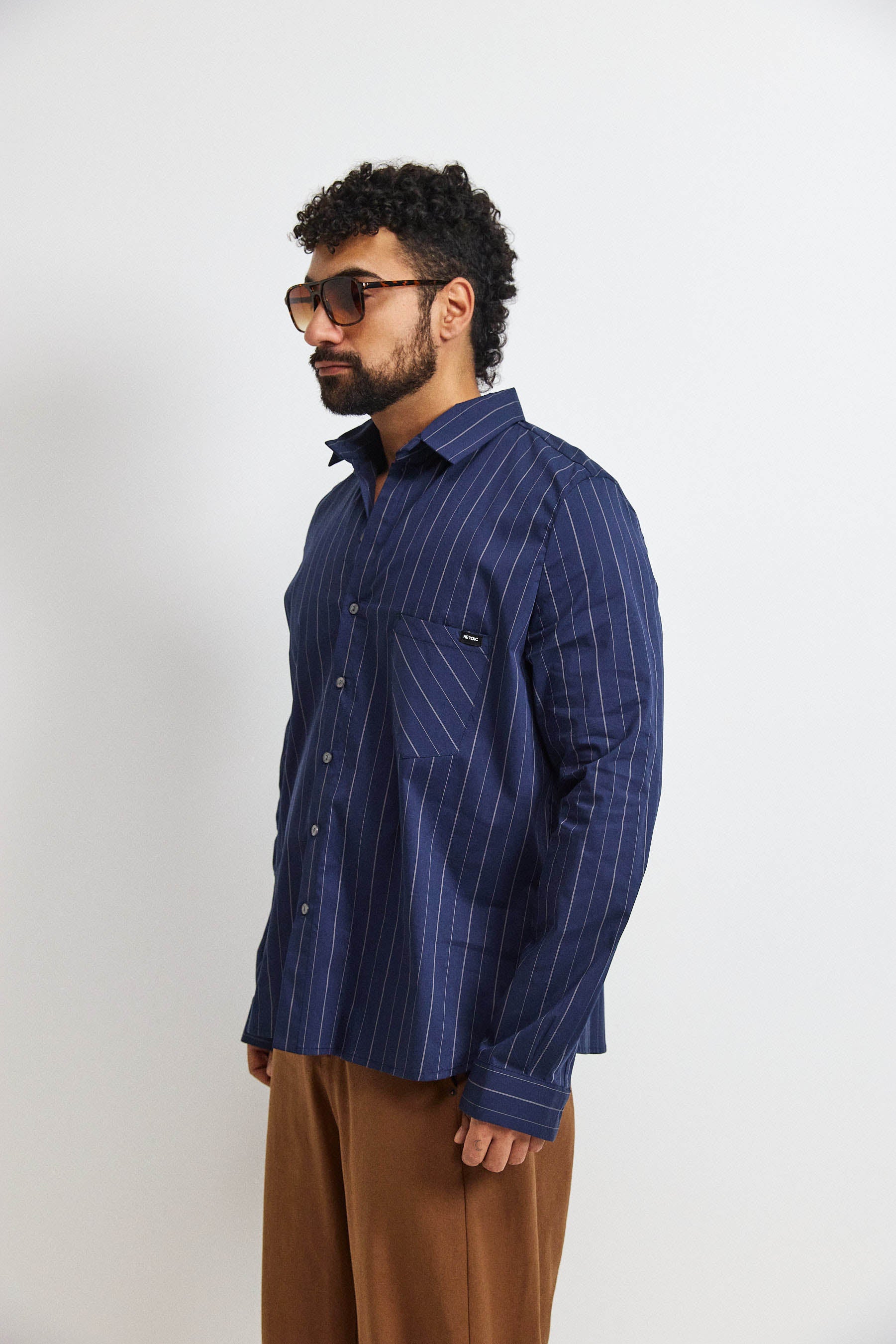 חולצת קאי גבר פסים נייבי