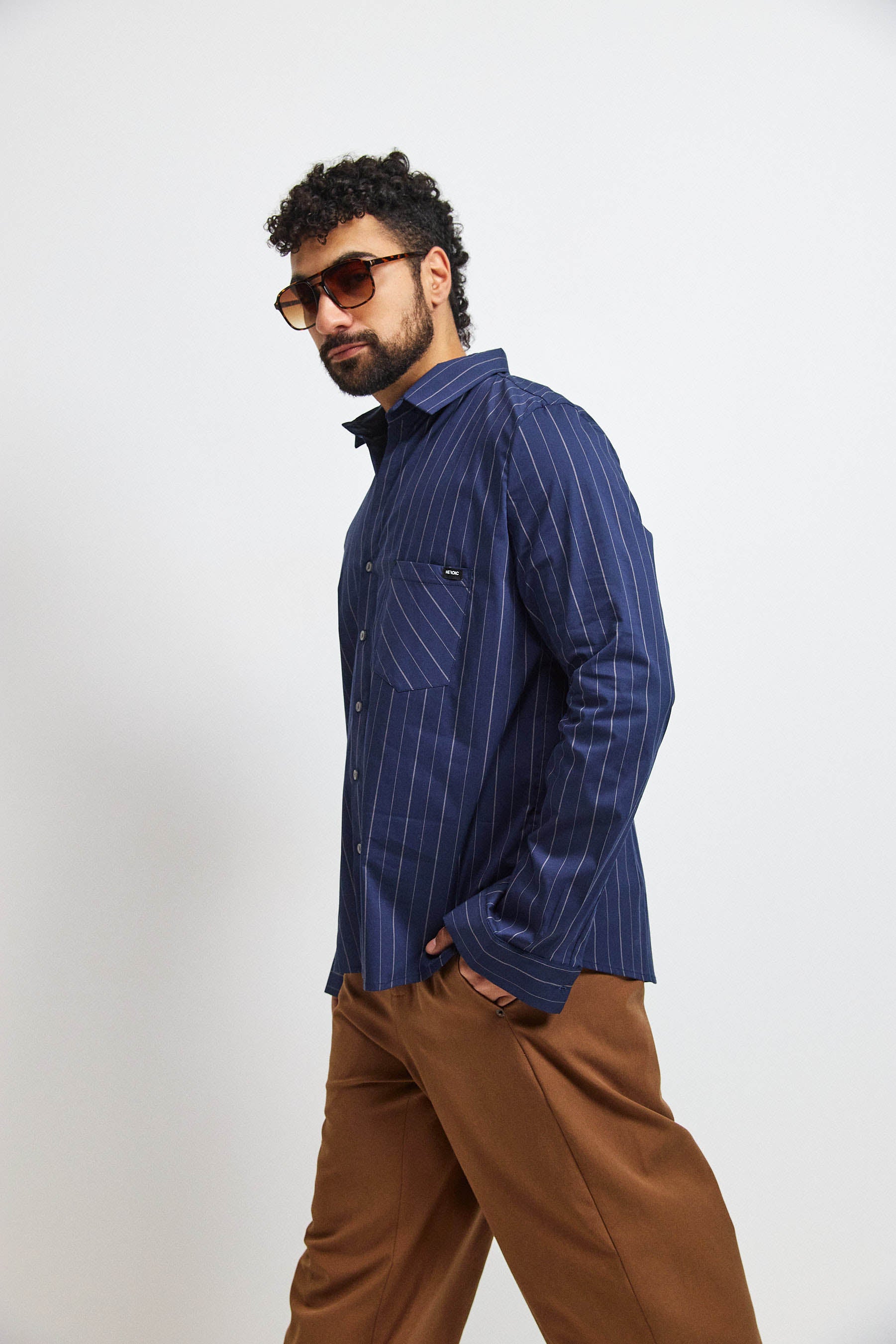 חולצת קאי גבר פסים נייבי