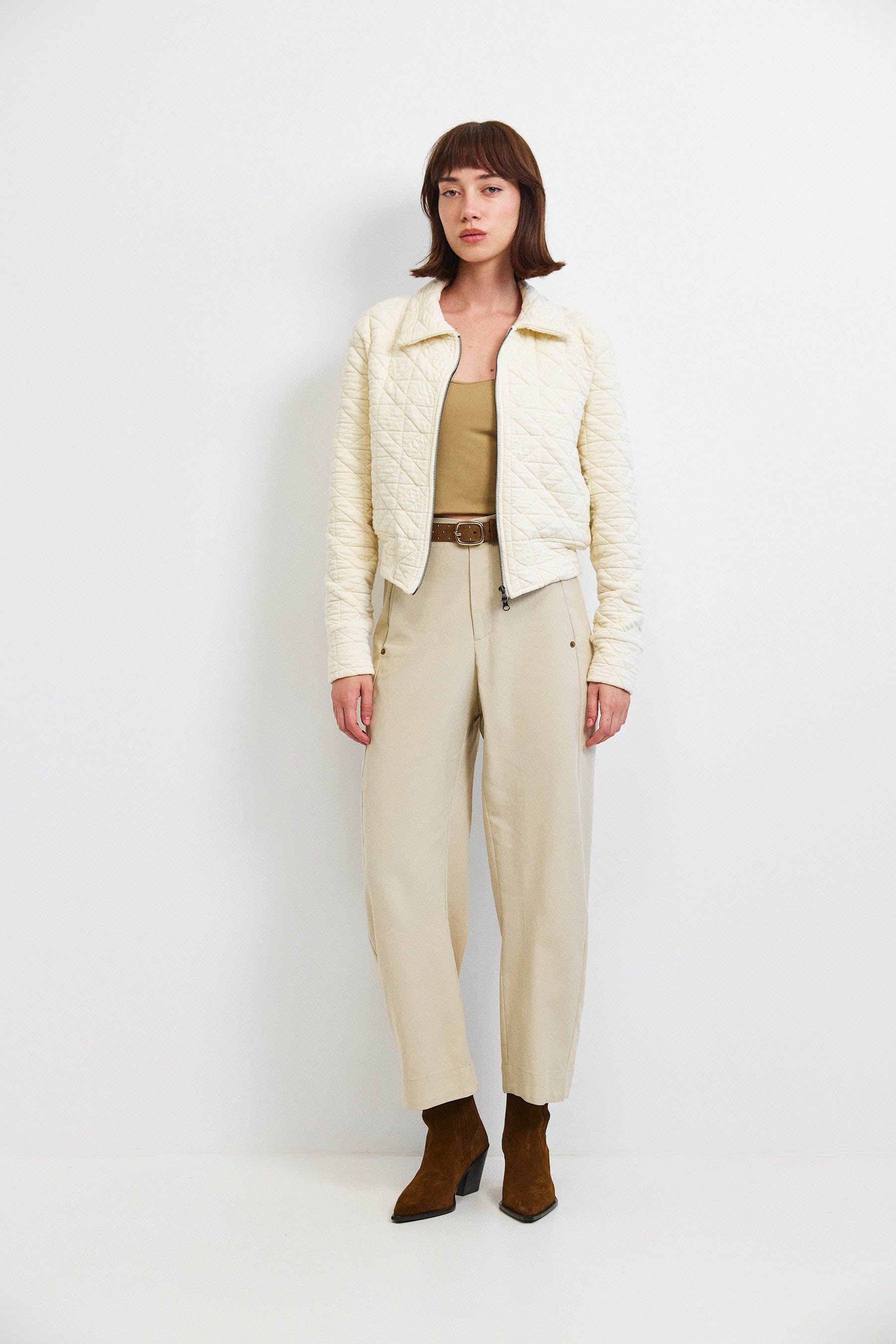 ג'קט קנדי קצר קרם