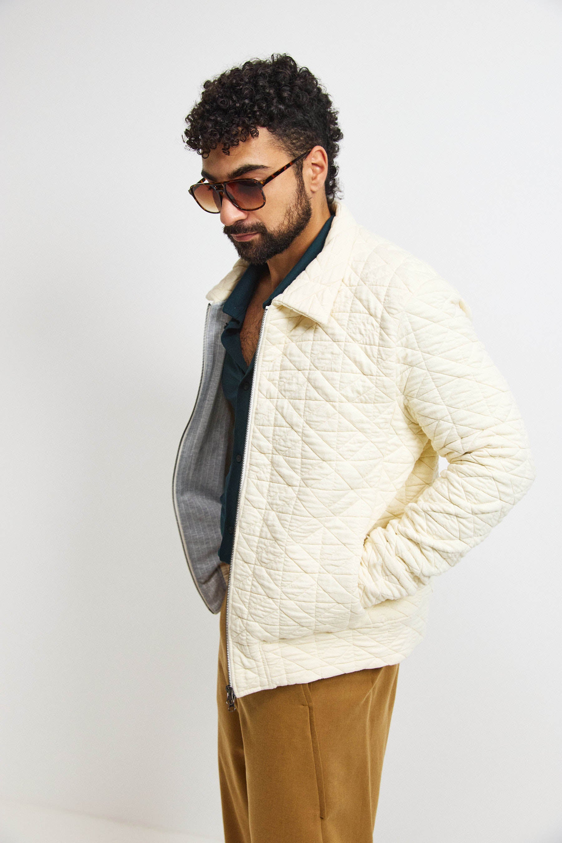 ג'קט קנדי גבר קרם