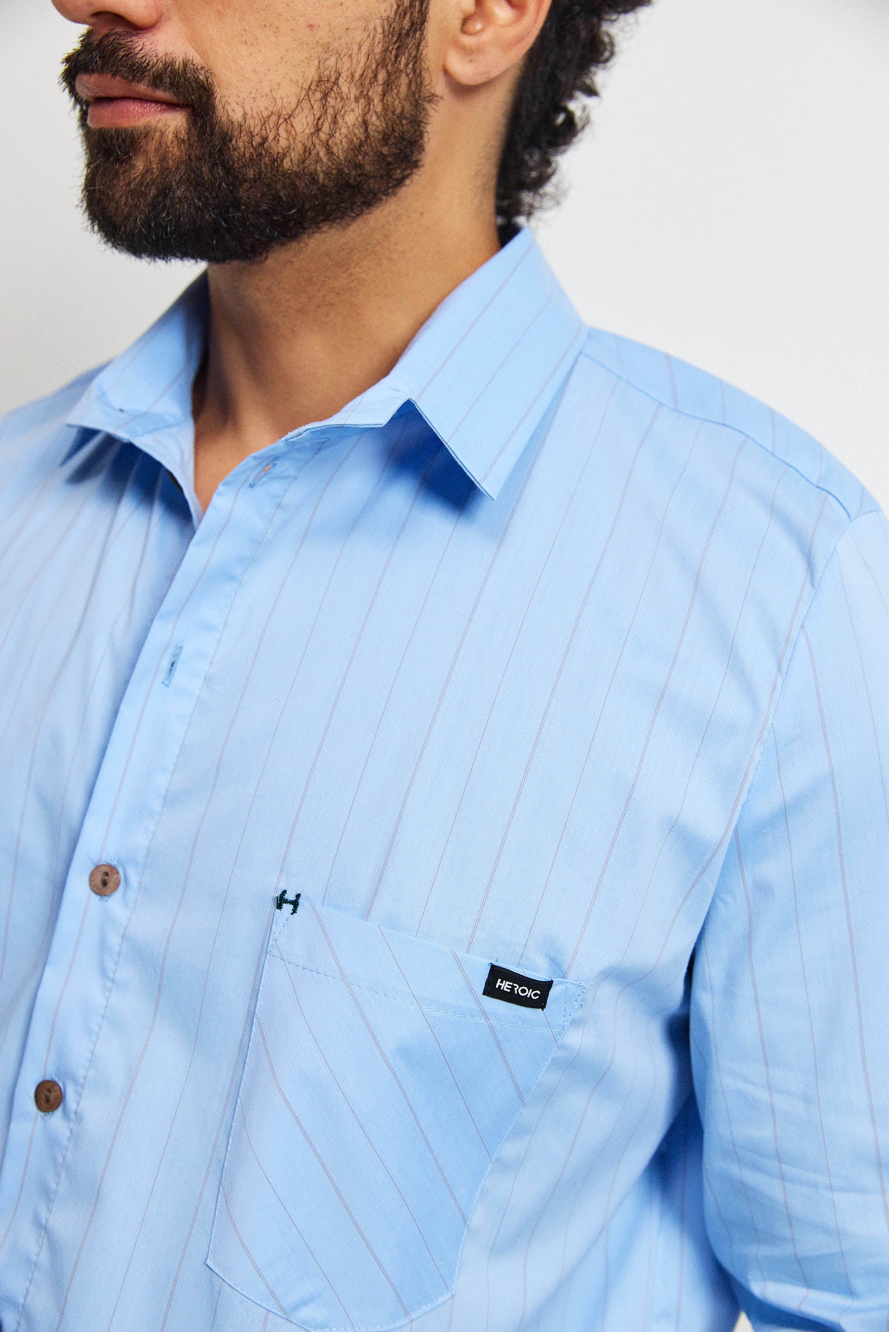 חולצת קאי גבר פסים תכלת