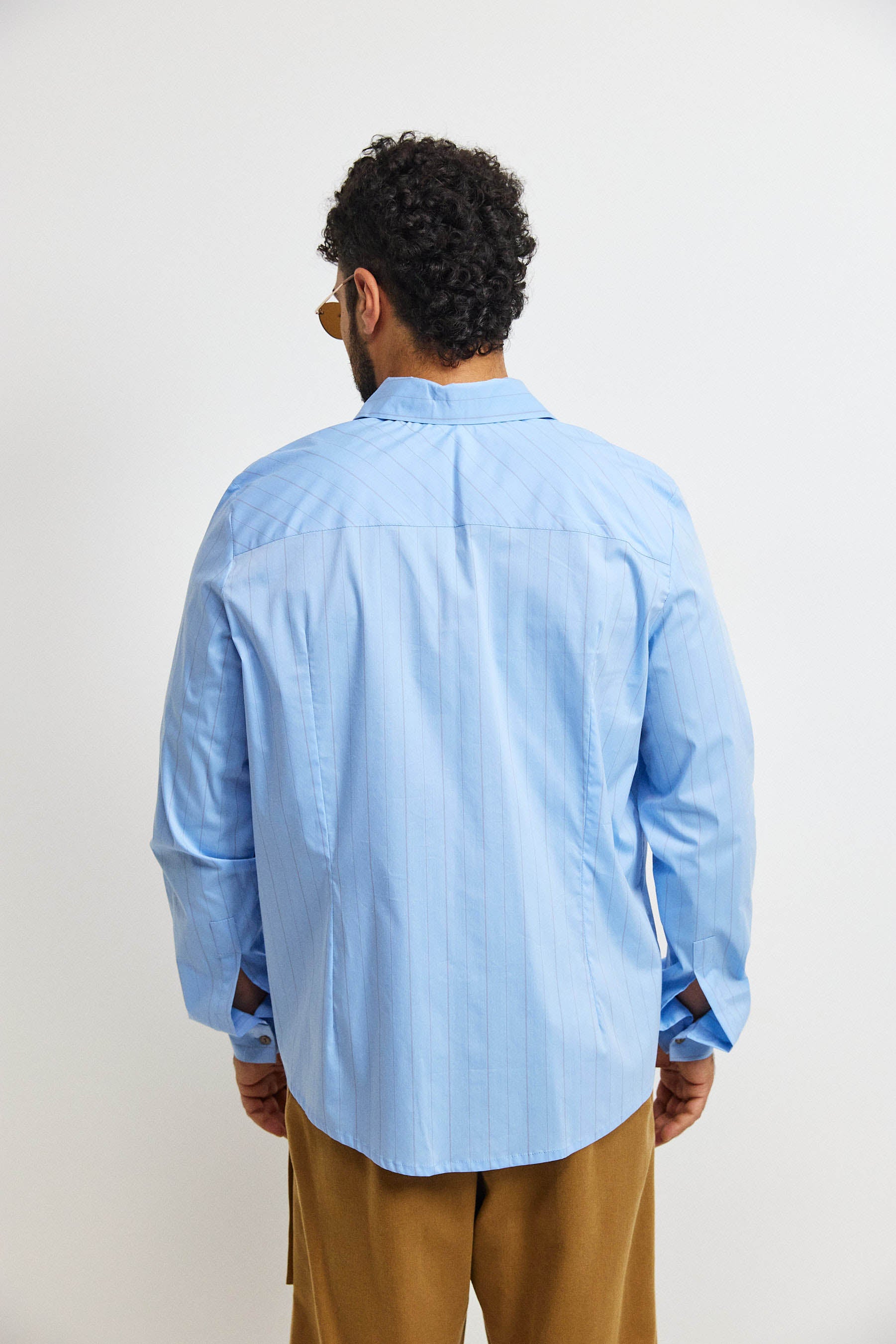 חולצת קאי גבר פסים תכלת