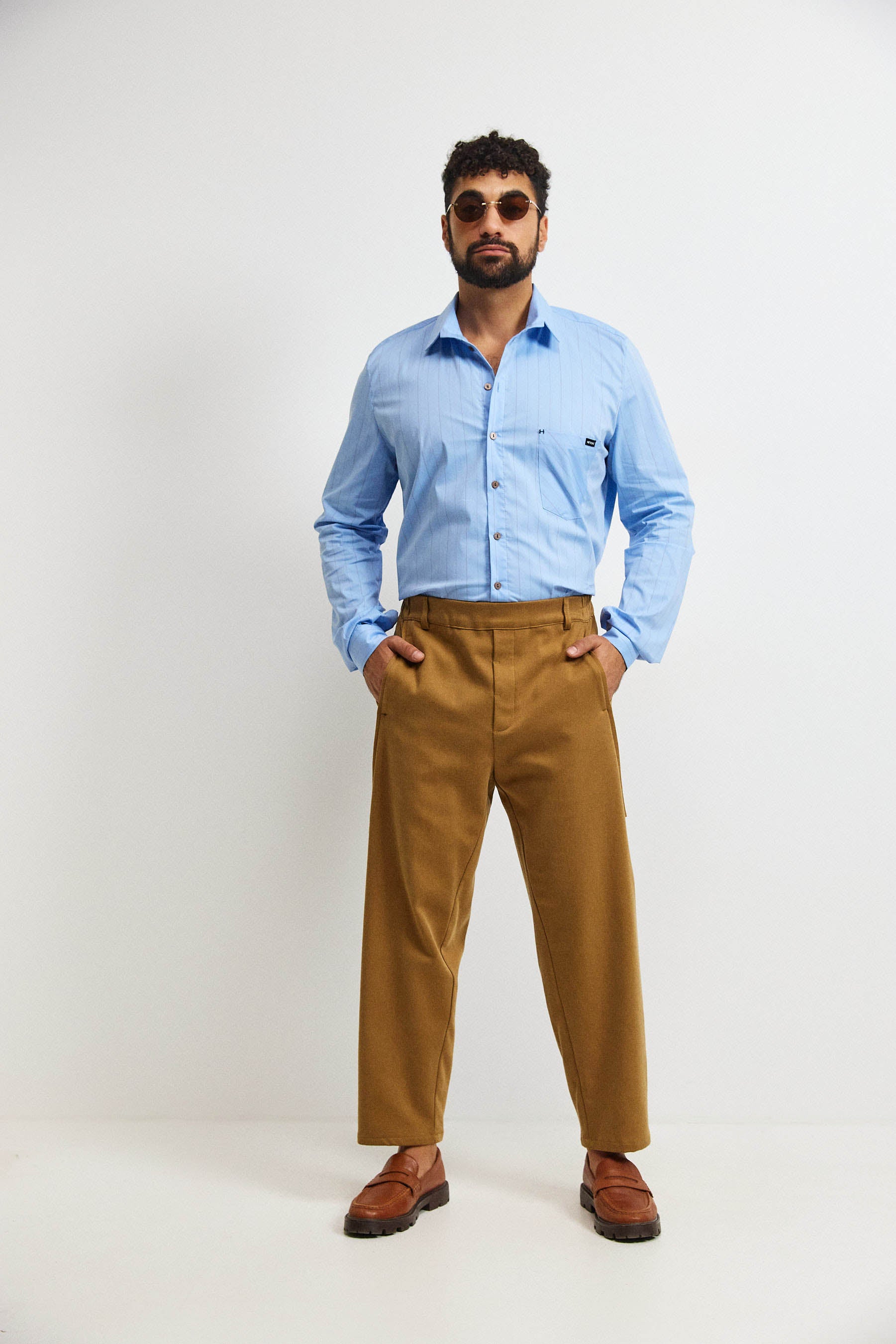 חולצת קאי גבר פסים תכלת