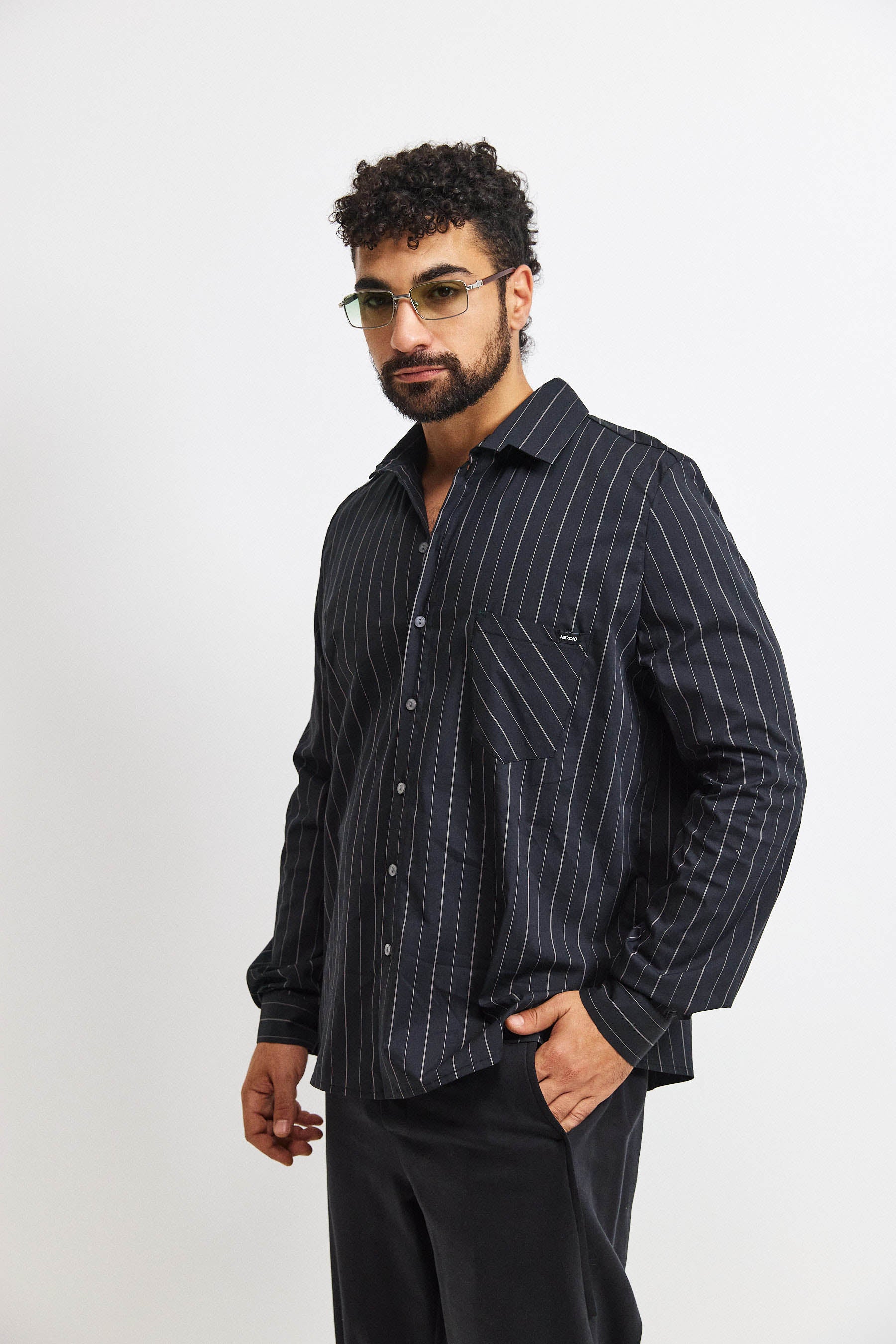 חולצת קאי גבר פסים שחור