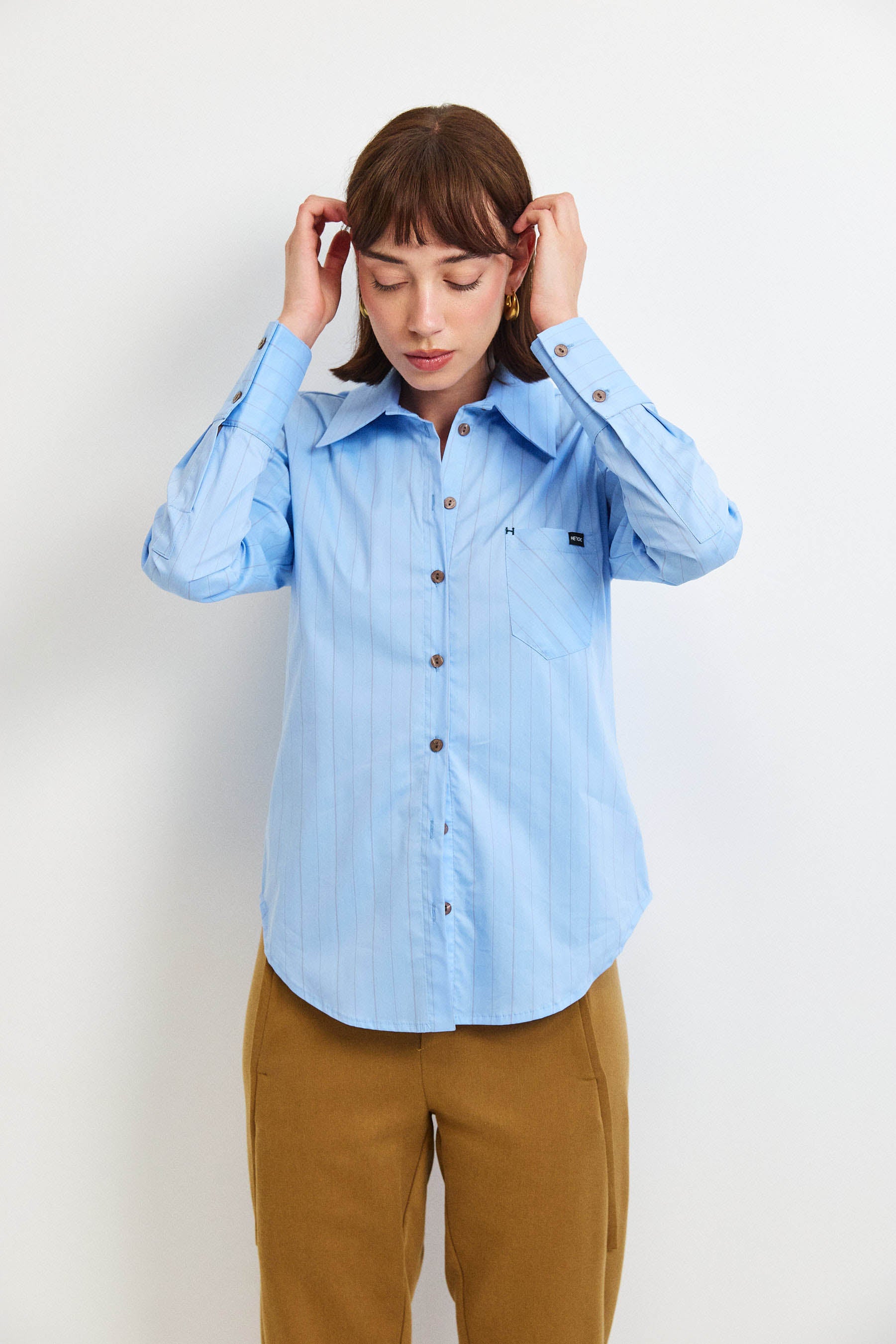 חולצת קאי פסים תכלת