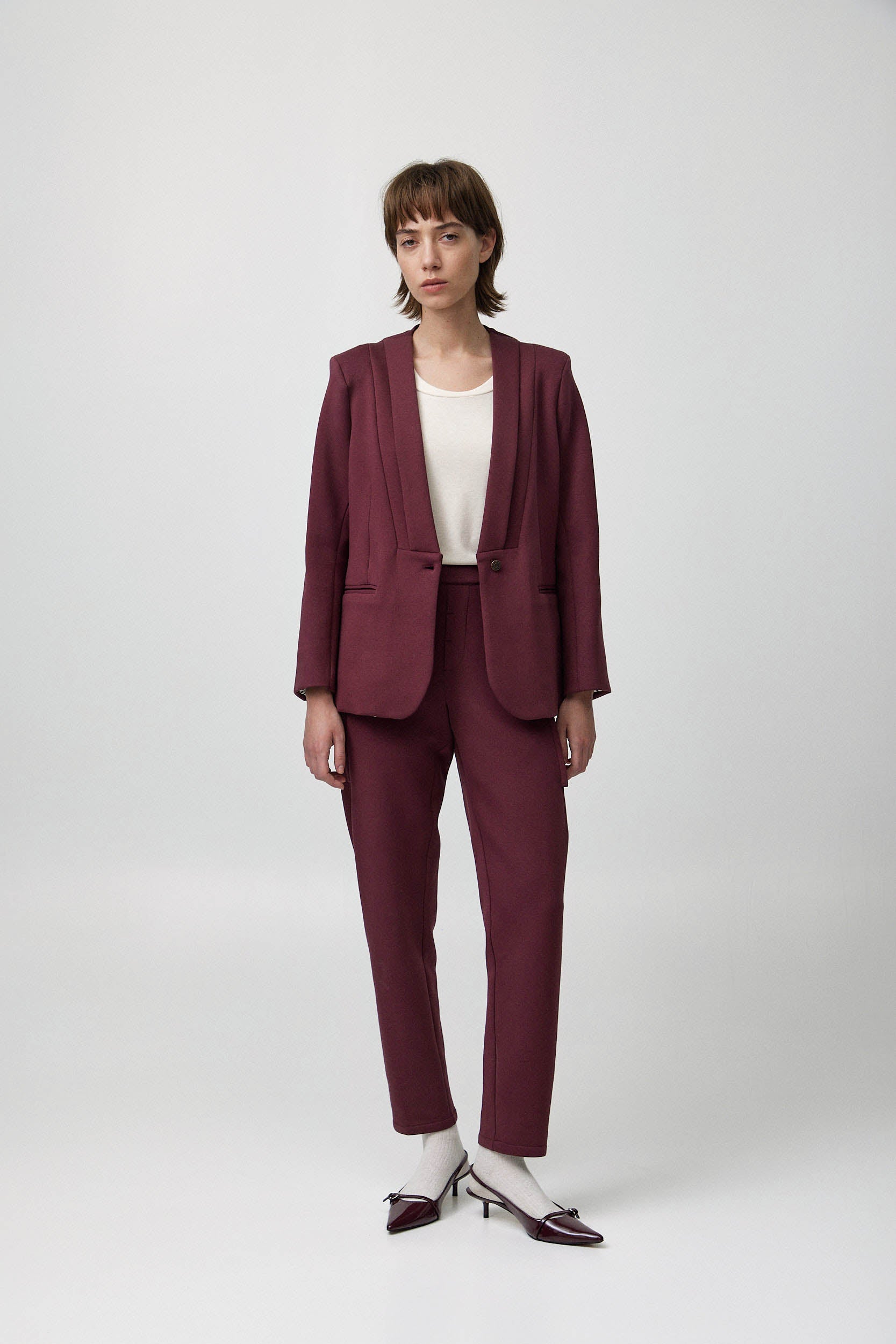 ג׳קט פולי בורגונדי