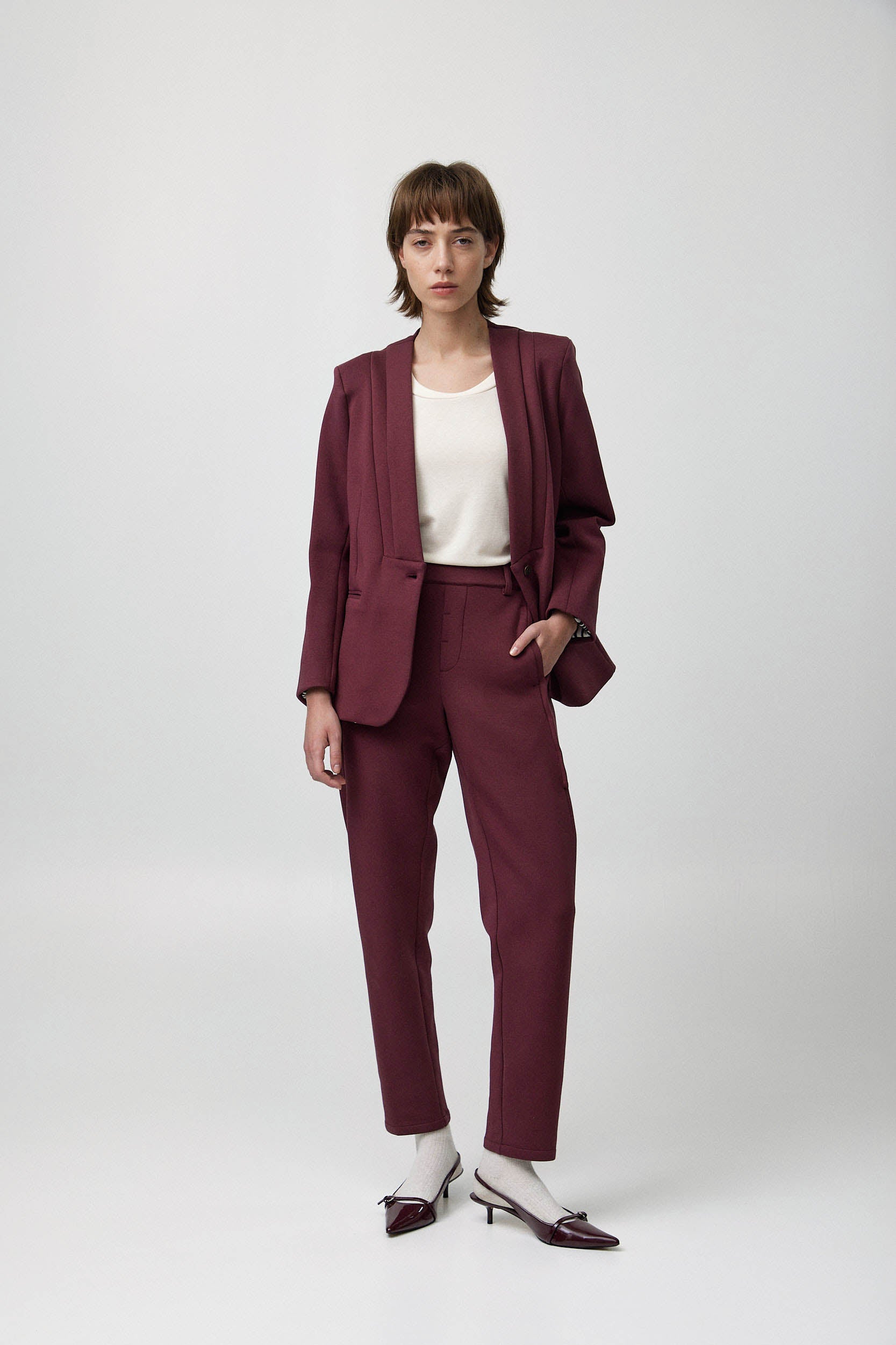 ג׳קט פולי בורגונדי