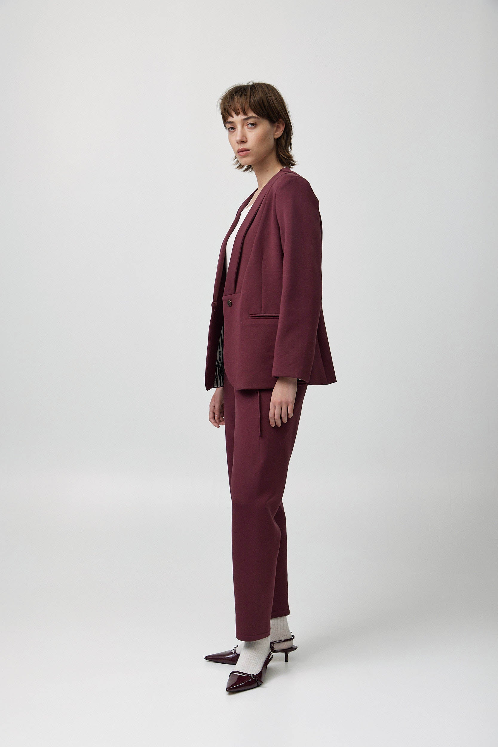 ג׳קט פולי בורגונדי