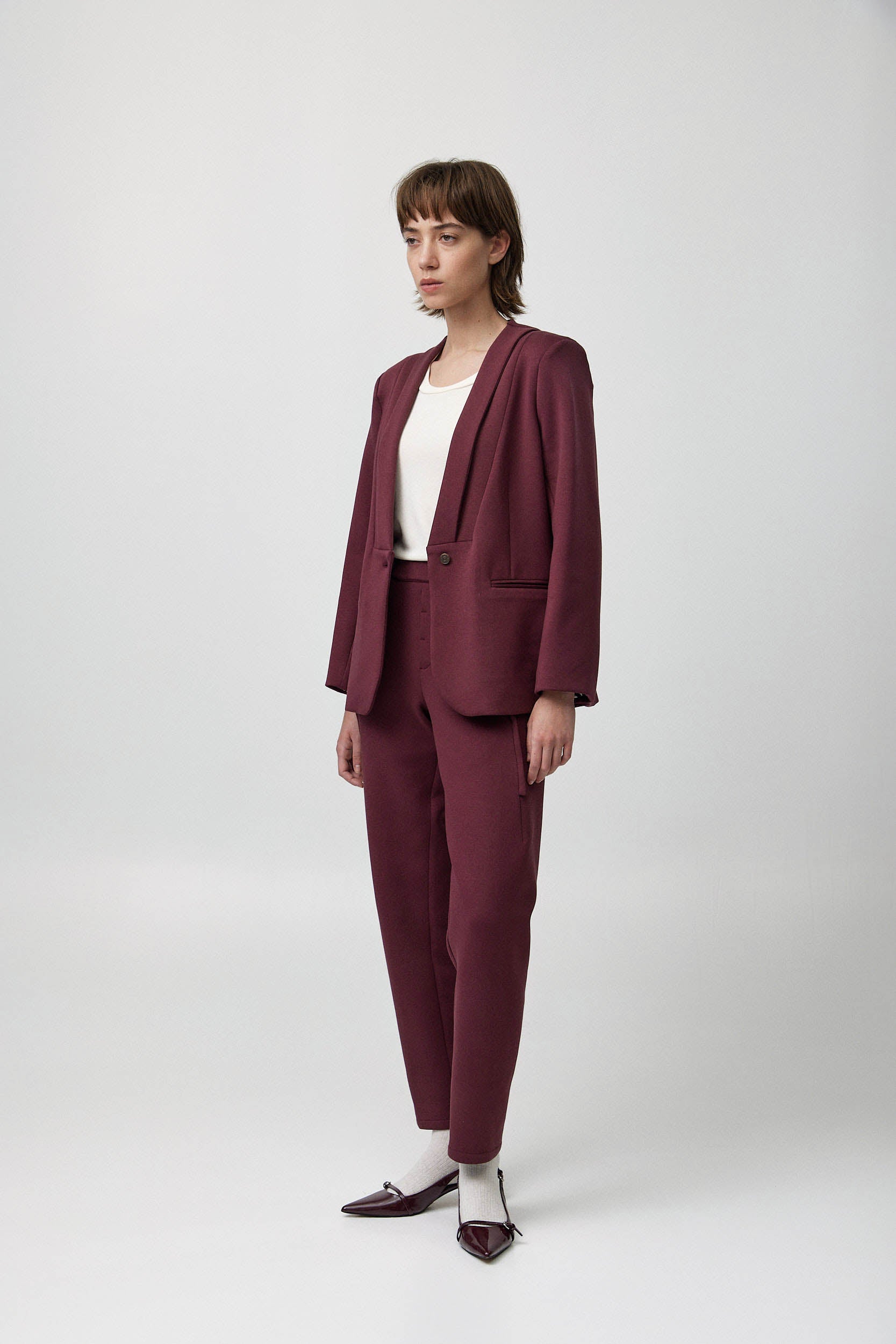 ג׳קט פולי בורגונדי