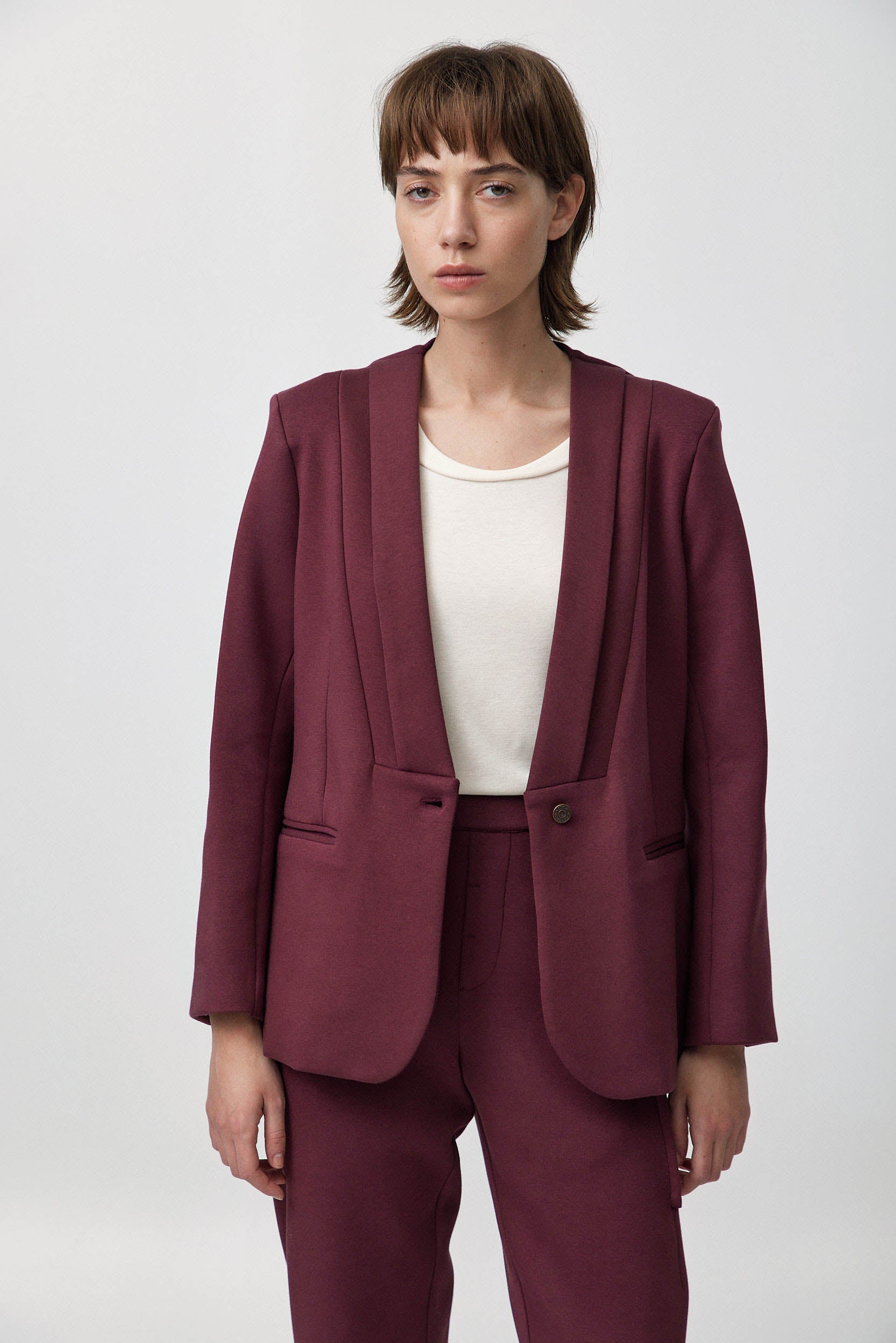 ג׳קט פולי בורגונדי