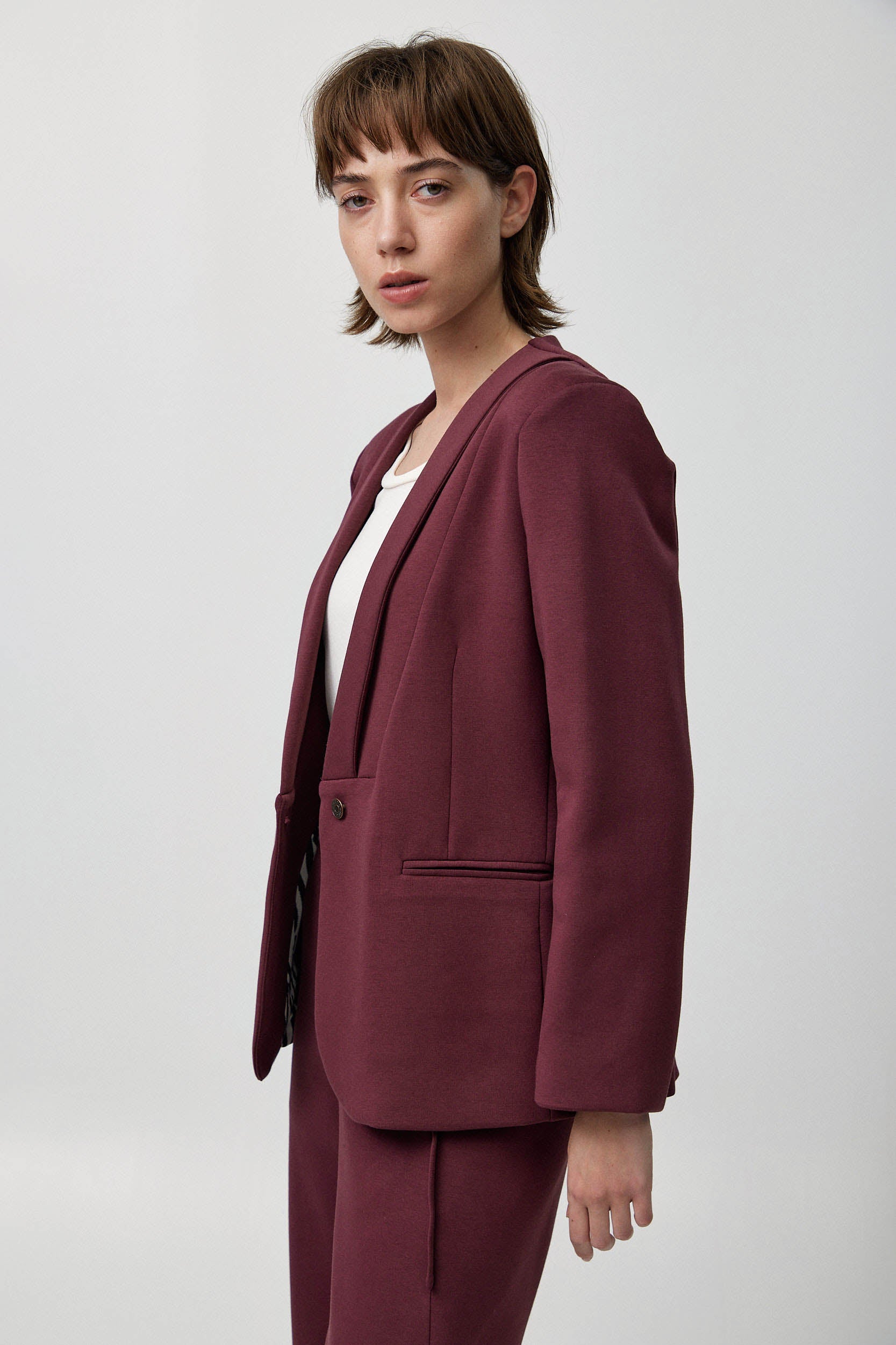 ג׳קט פולי בורגונדי