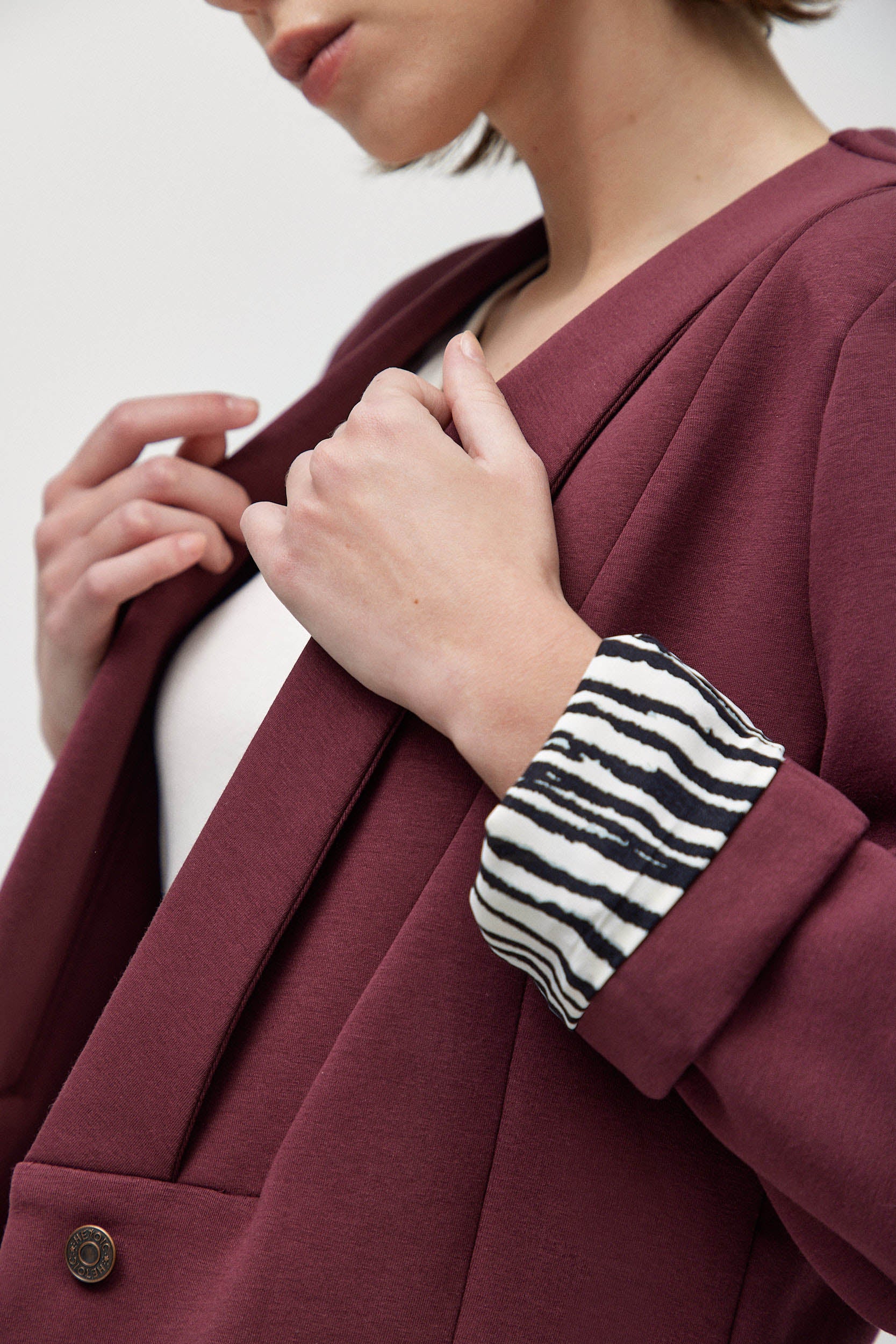 ג׳קט פולי בורגונדי