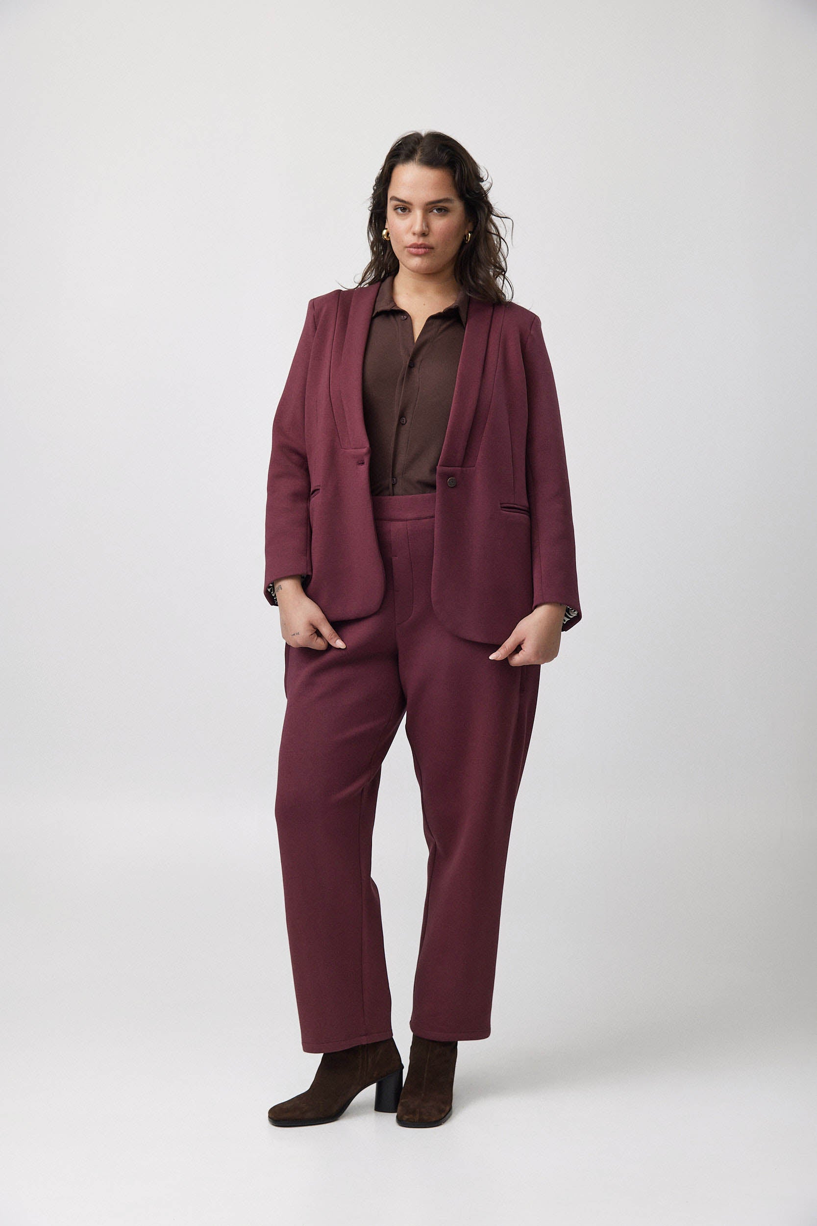 ג׳קט פולי בורגונדי