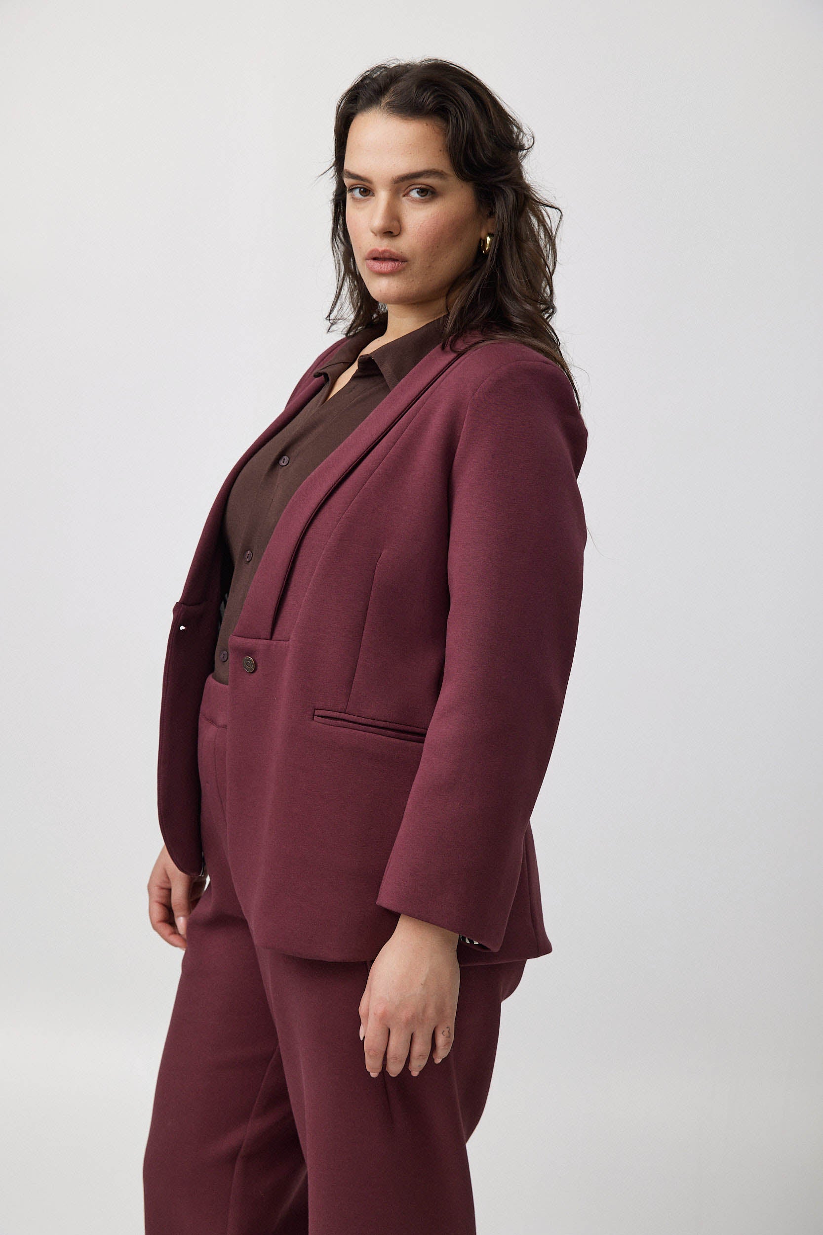 ג׳קט פולי בורגונדי