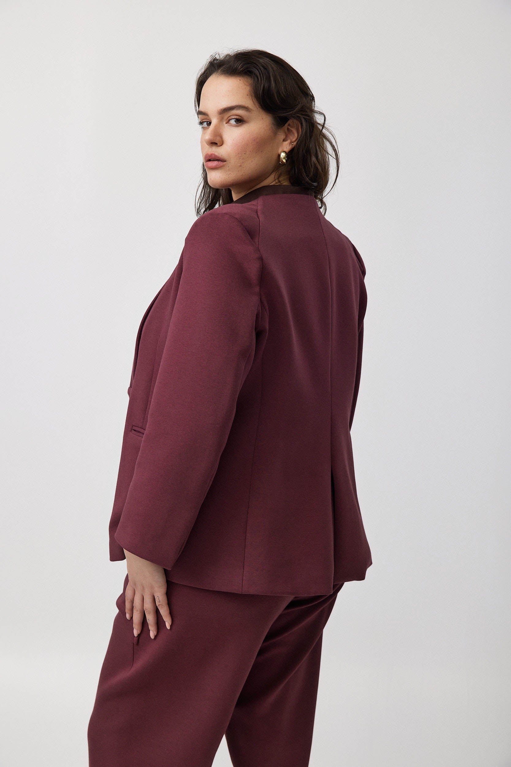 ג׳קט פולי בורגונדי