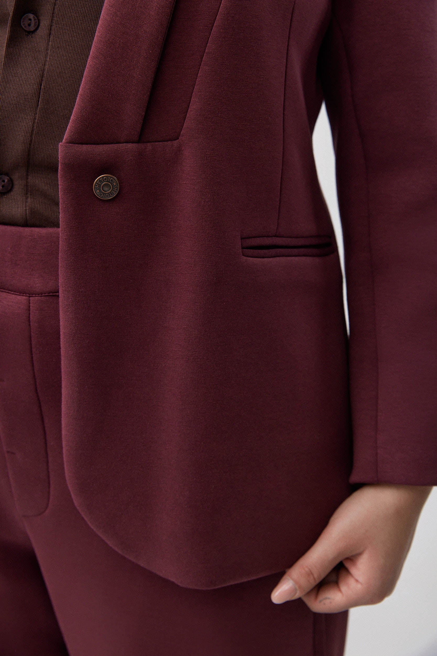 ג׳קט פולי בורגונדי