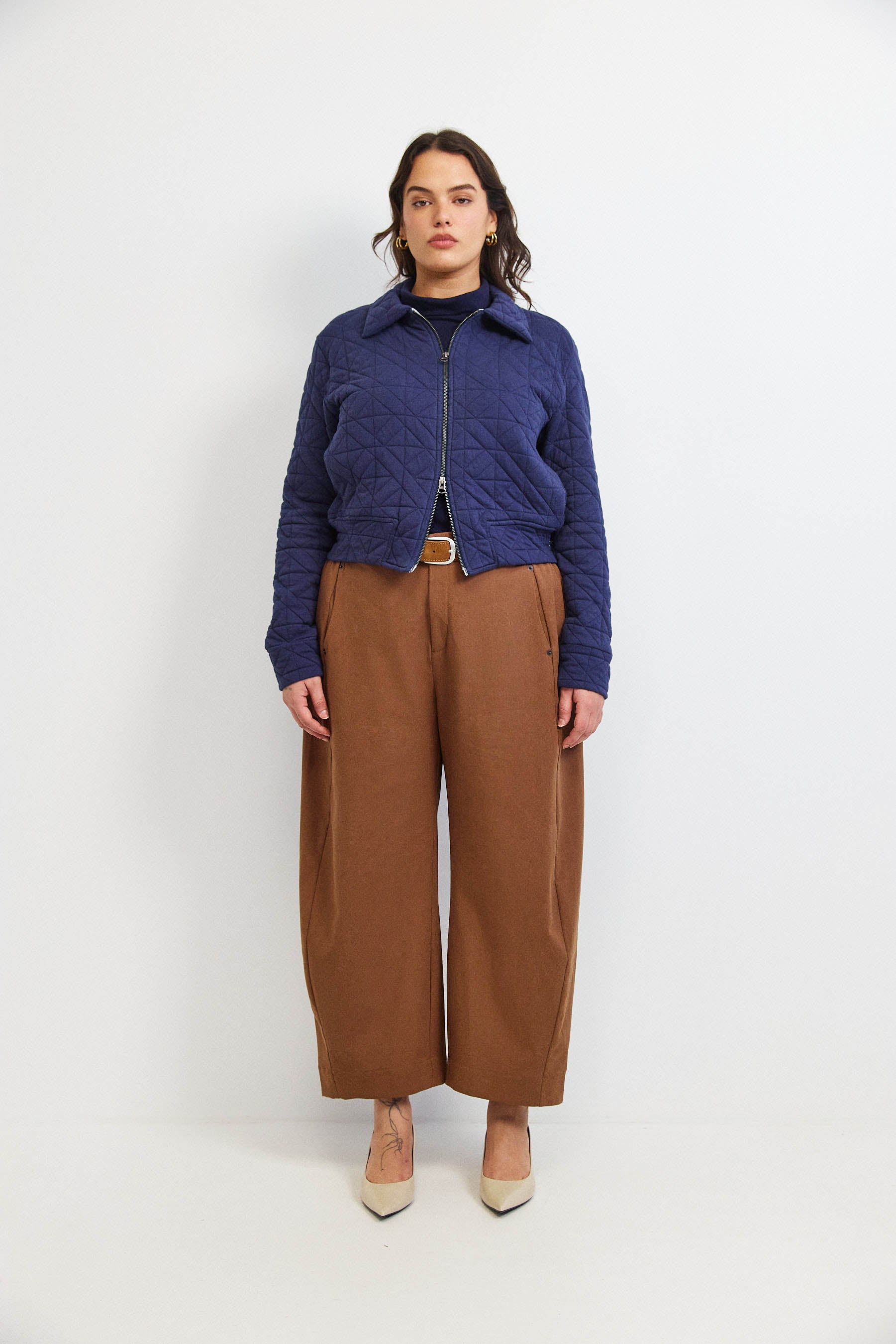 ג'קט קנדי קצר נייבי