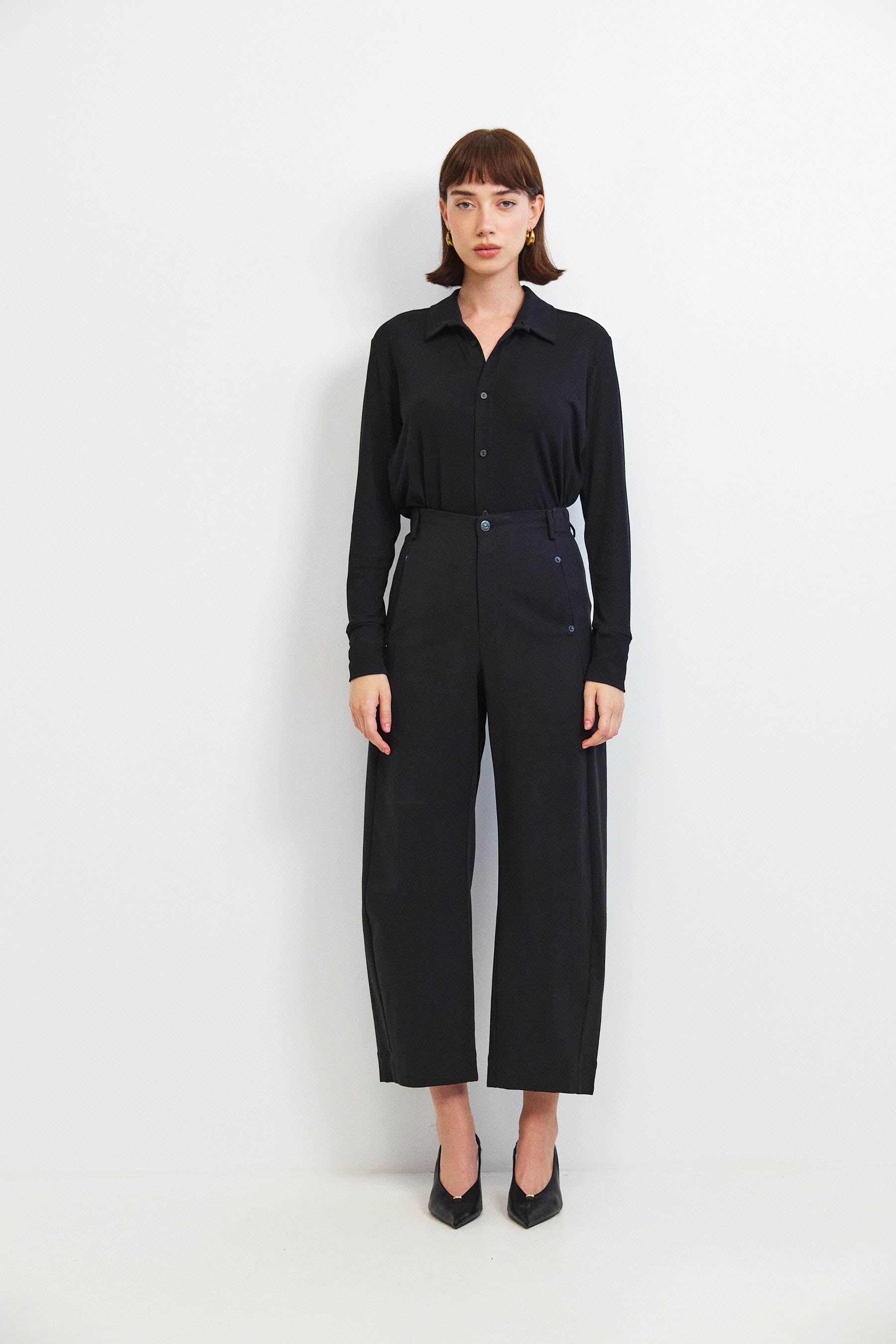 חולצת פָה סריג שחור