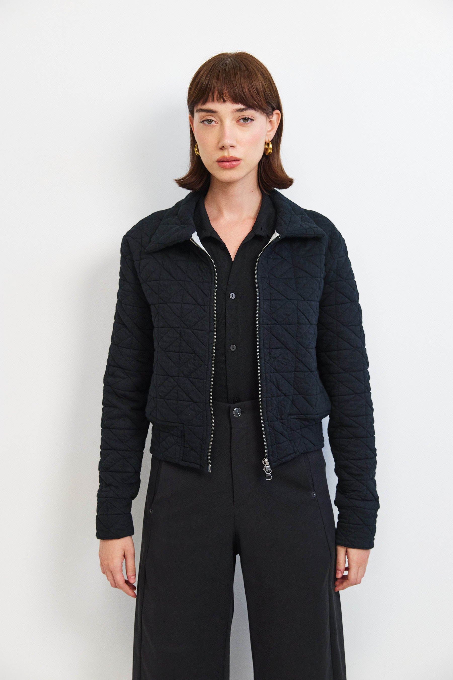 ג'קט קנדי קצר שחור