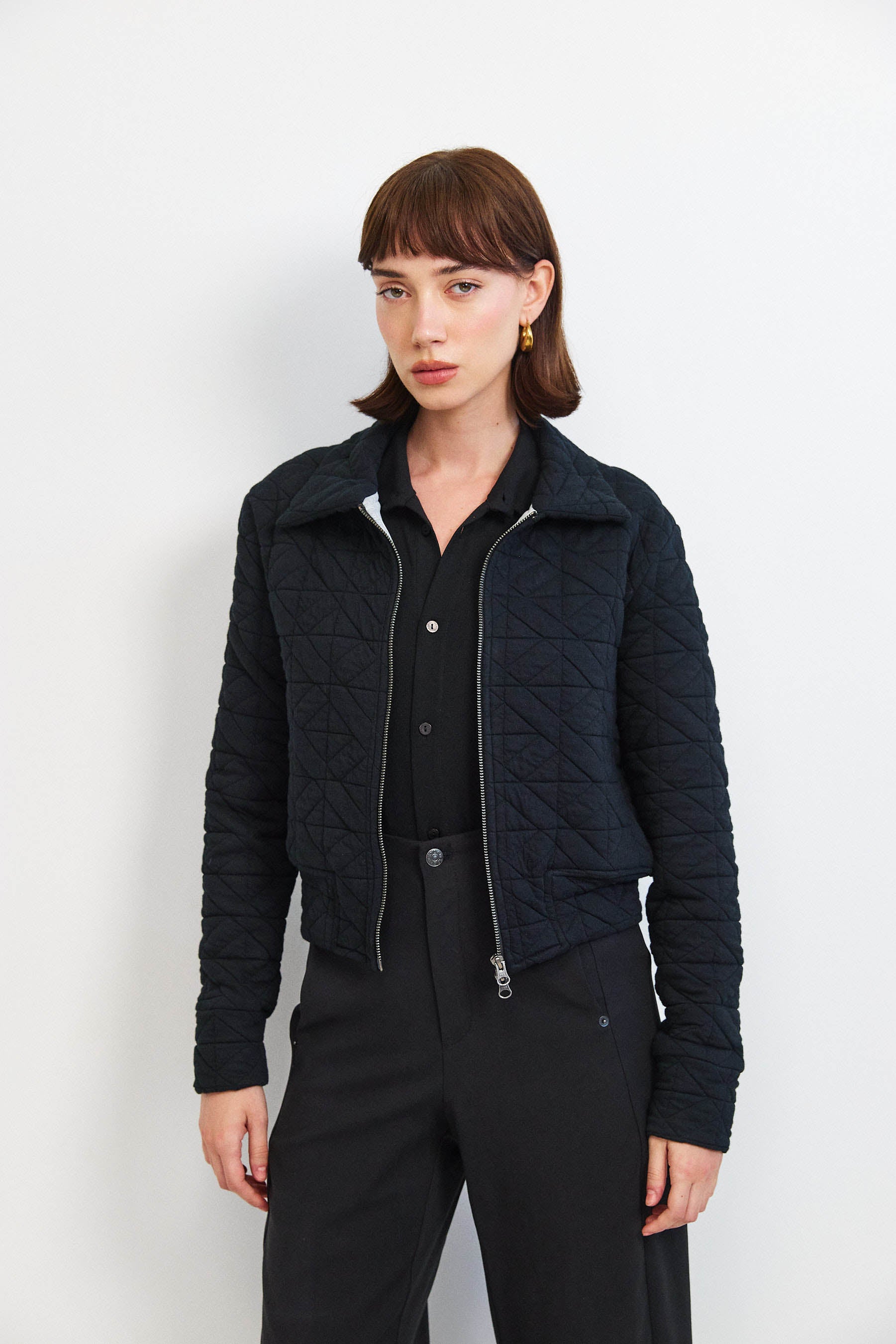 ג'קט קנדי קצר שחור